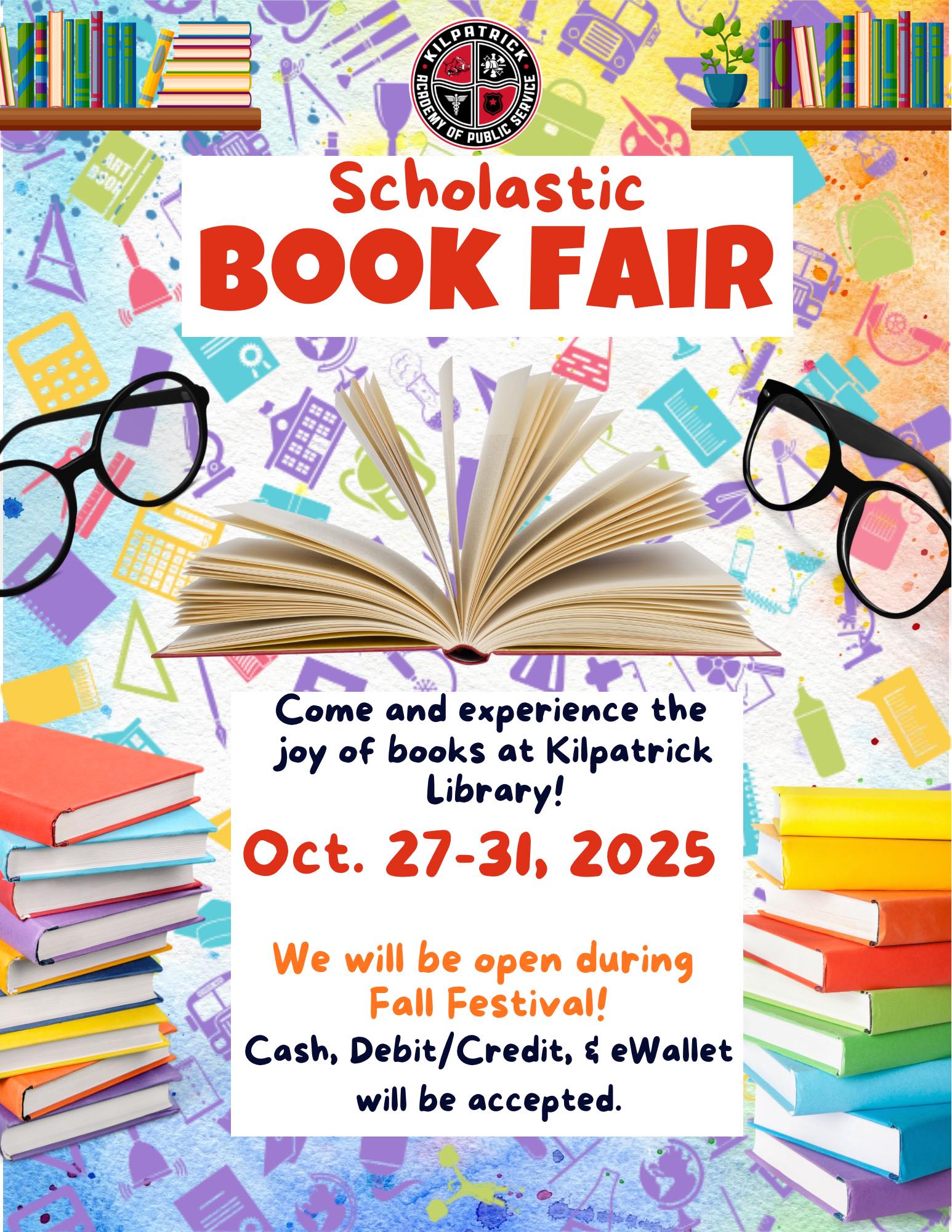 Kilpatrick - Our Kilpatrick Fall Book Fair opens Monday! Scholars will ...