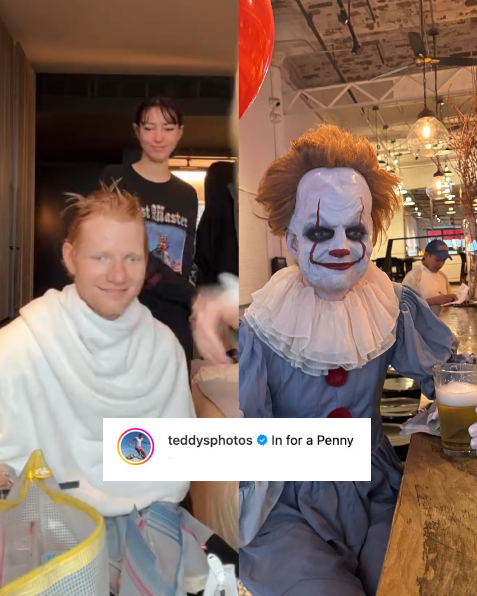 シンチレーター ハロウィンed Singer Ed Sheeran gave everyone a