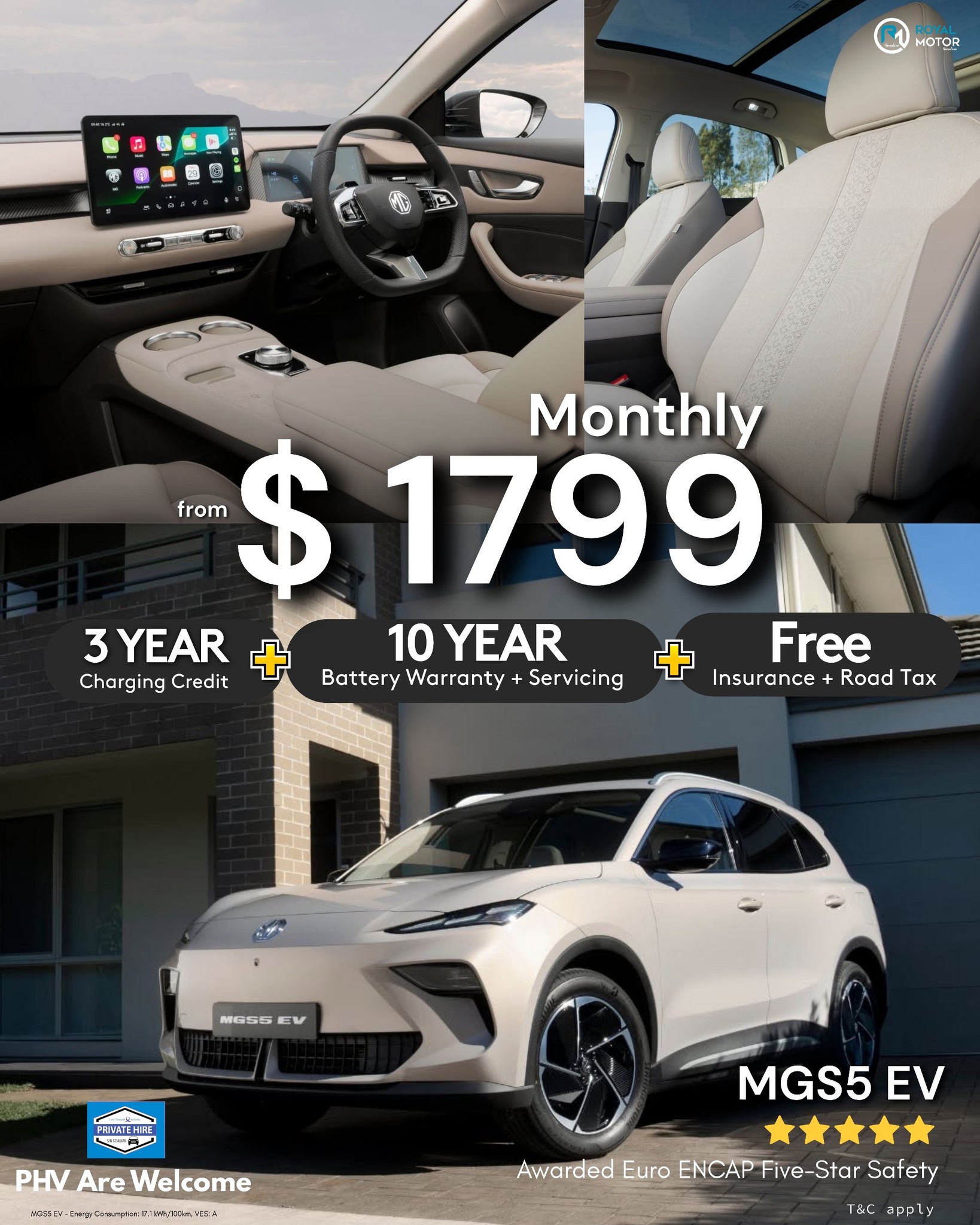 One of Singapore's Most Popular Cat A EVs - MGS5 EV ✨Monthly from