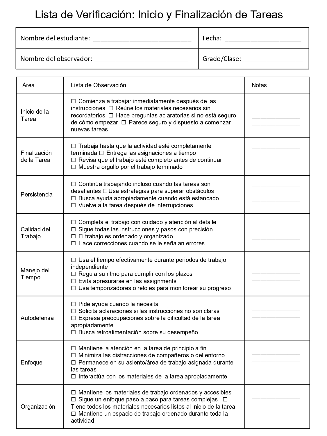 Special Education Community | **12 Executive Functioning Checklists ...