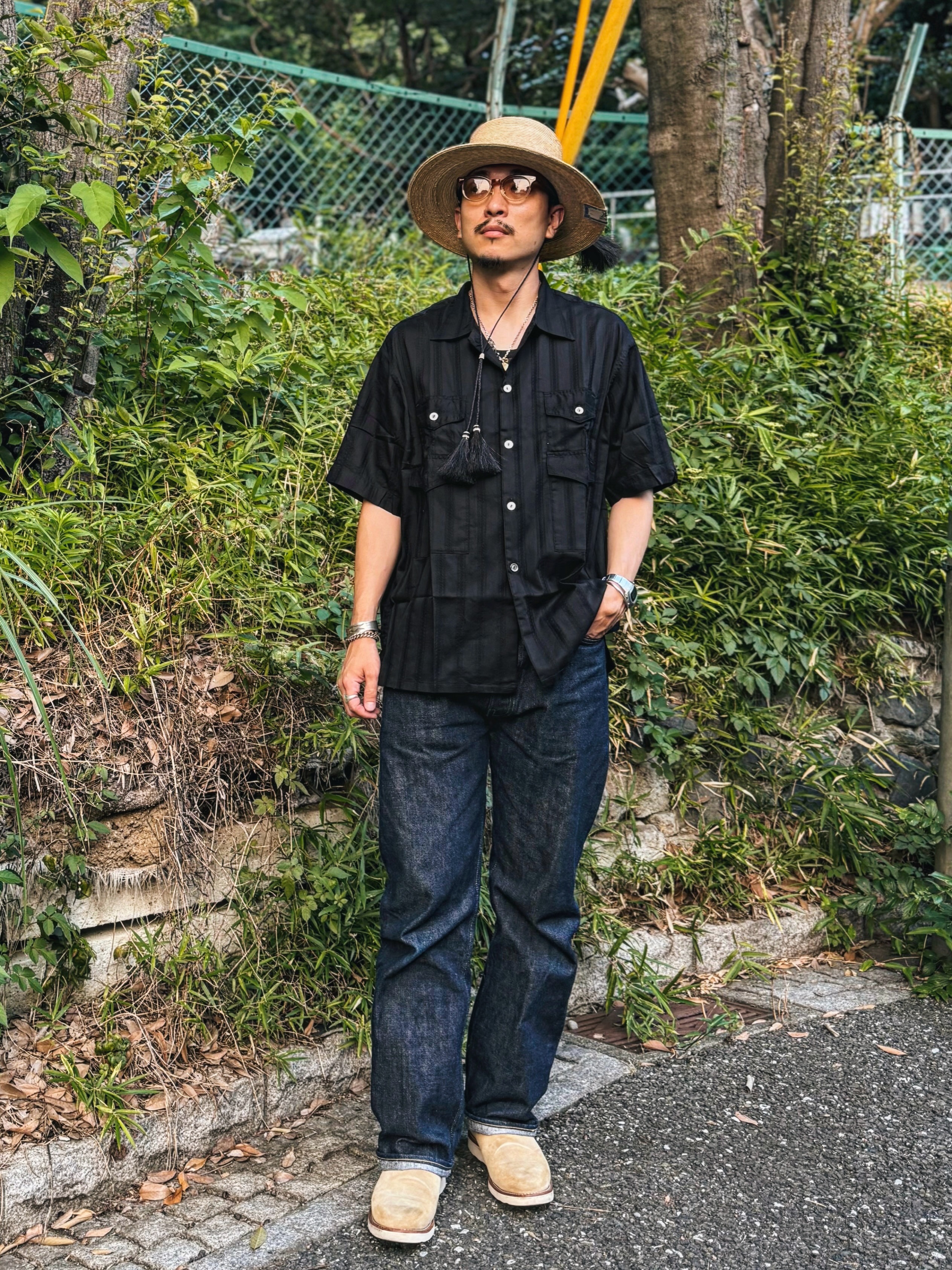 ポータークラシック ワイドデニムパンツ バギージーンズ シャーリング M ポータークラシック ワイドデニムパンツ バギージーンズ シャーリング