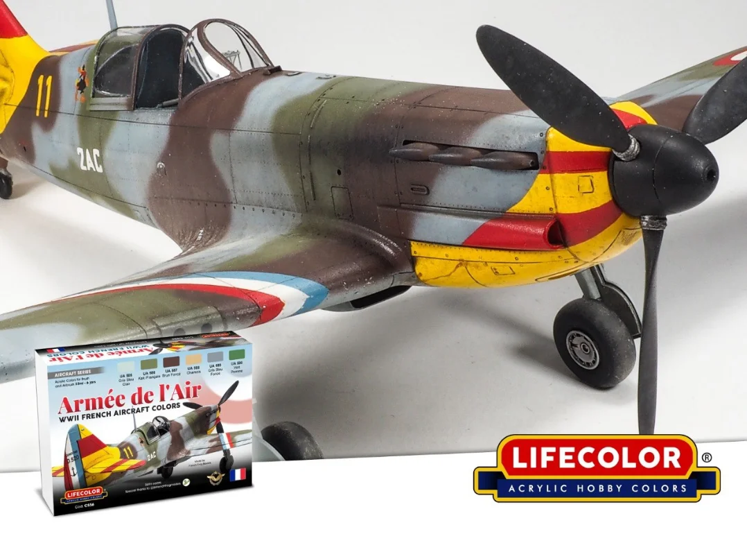 Peintures Acryliques Lifecolor – Lot De 6 Couleurs Pour Maquettes D'avions WWII Français