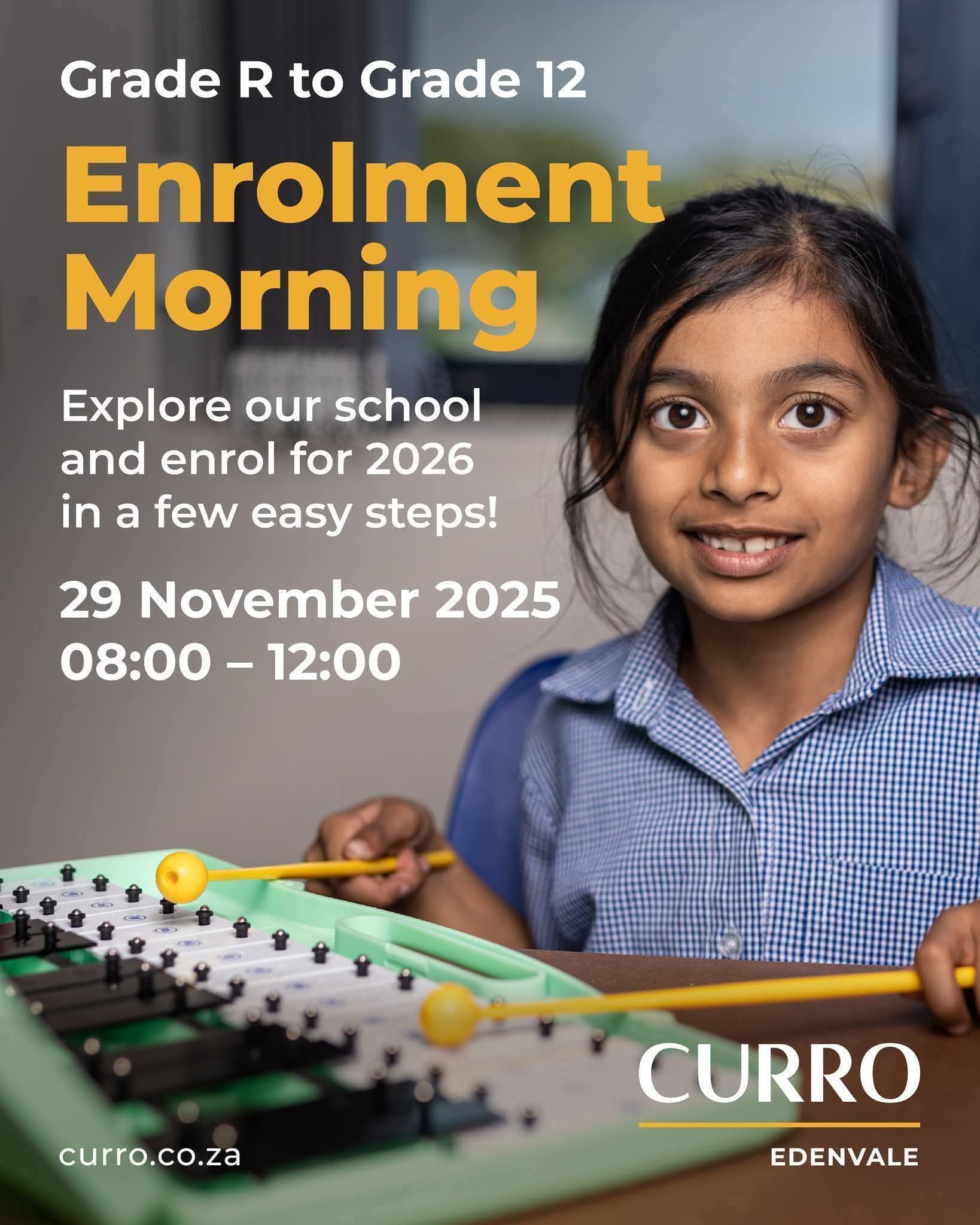 Curro - 🌟 ONE DAY TO GO! Enrol at our enrolment morning and save! 🌟 At ...