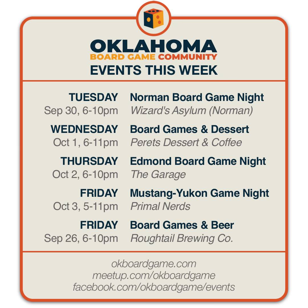 Oklahoma Board Game Community Members | Here's what's coming up this ...