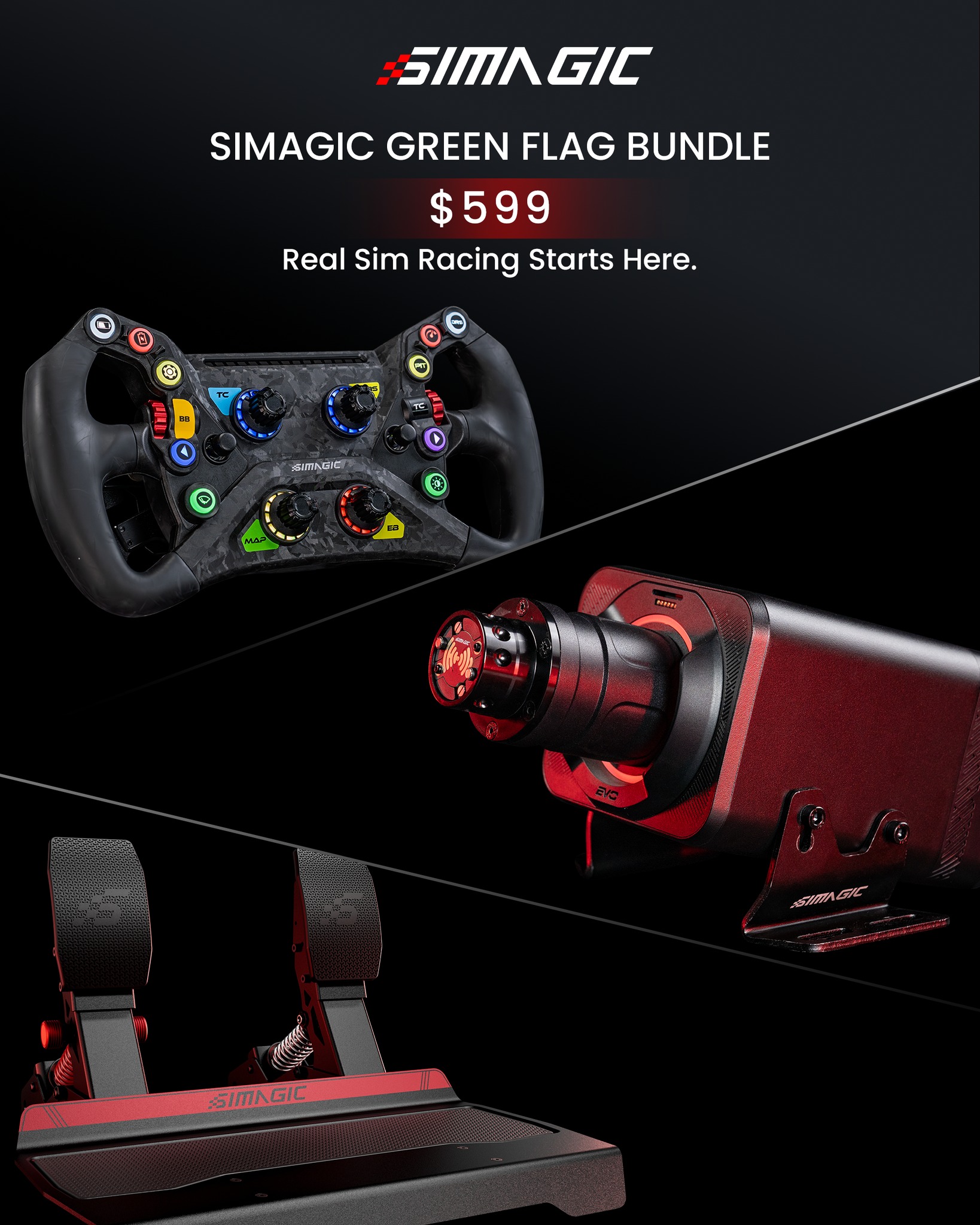 Introducing the SIMAGIC Green Flag Bundle. Not your typical entry 