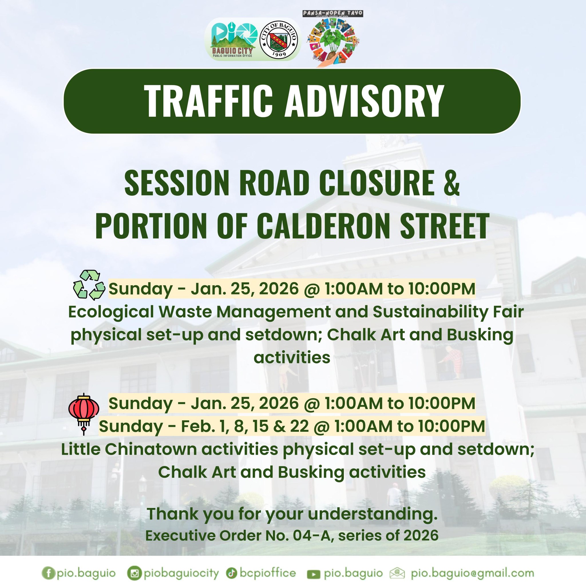 ADVISORY:... - Baguio City Public Information Office | Facebook