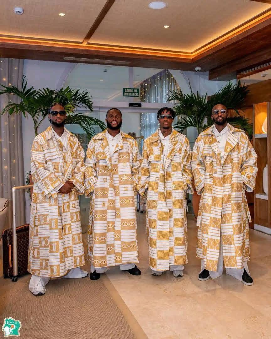ivory coast dress code arrived in Morocco in a colourful African attire. #AFCON2025 #SIERRASPORTS elegant side slit maxi dress