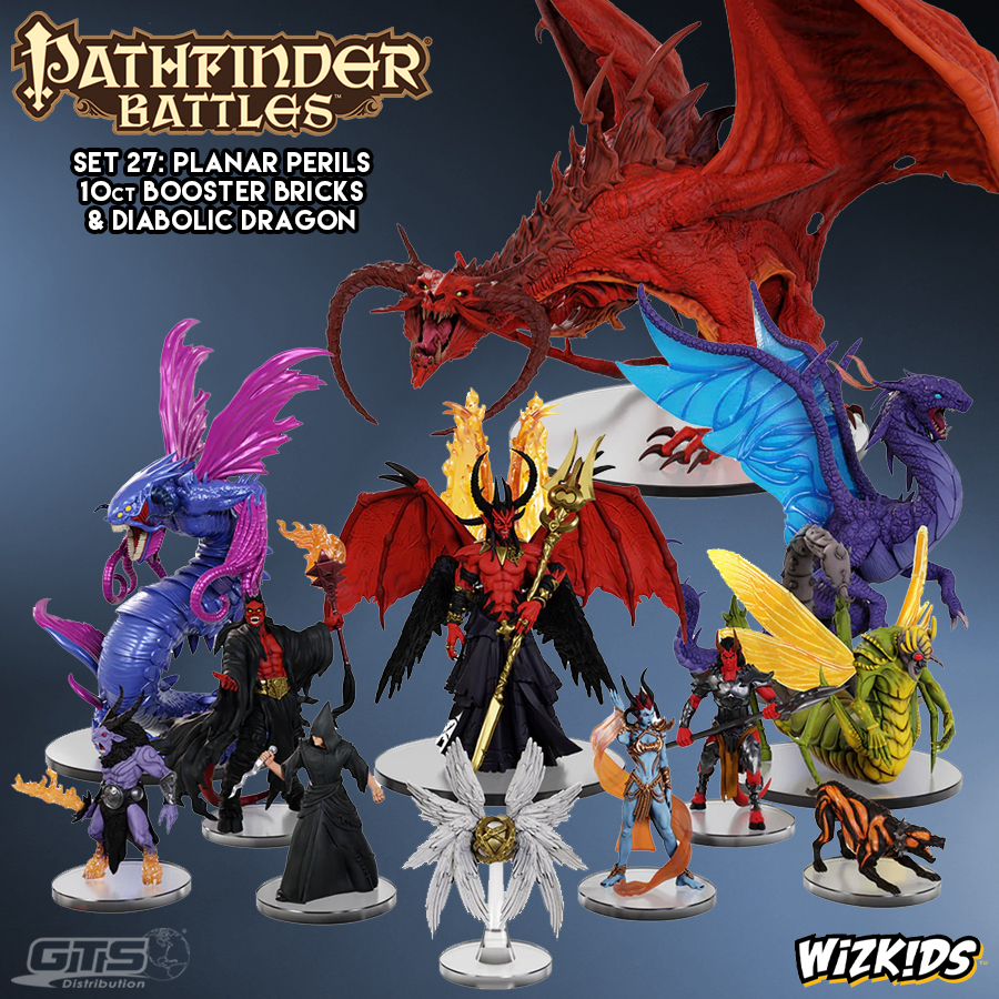 Figura Drago Diabolico Adulto Pathfinder Battles - Miniatura Preverniciata, Base 75 Mm - Per Collezionisti E Gioco Di Ruolo