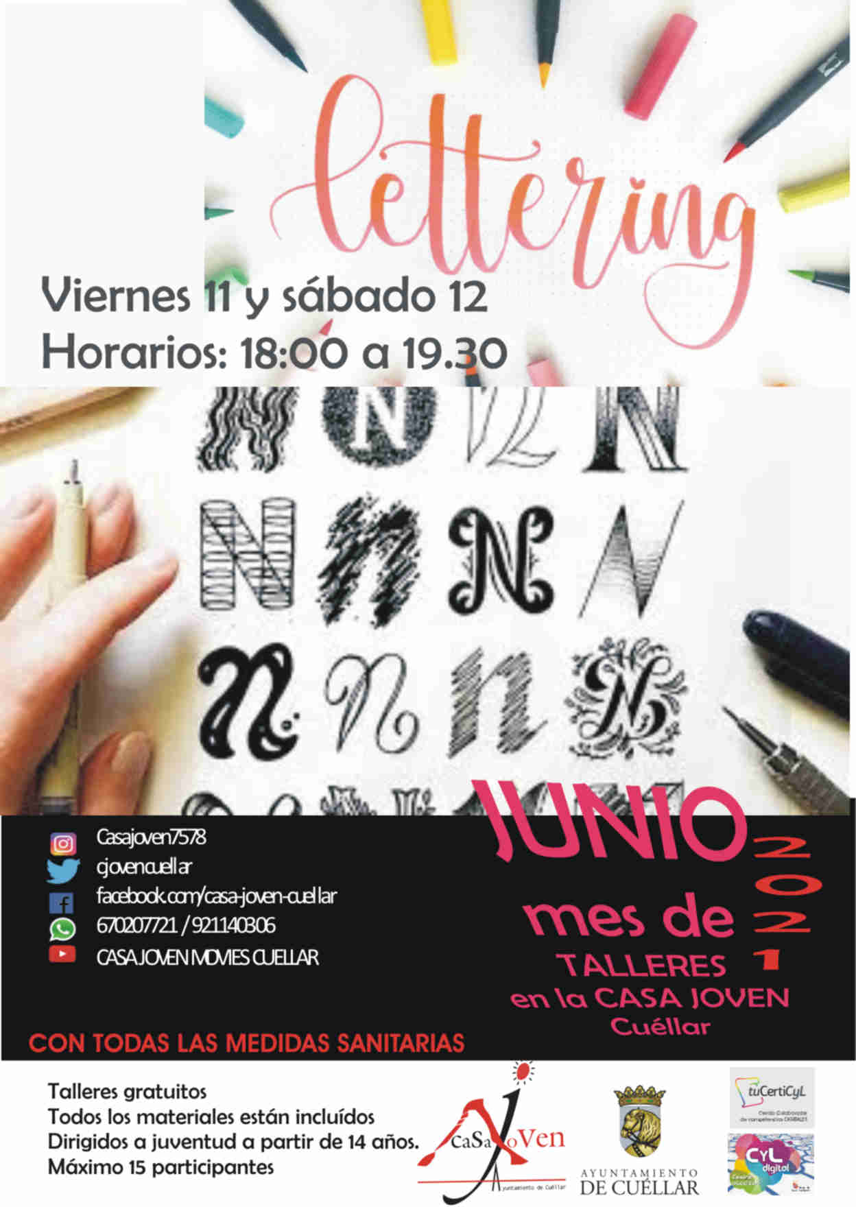 Taller gratuito de “Lettering,... - Ayuntamiento de Cuéllar | Facebook