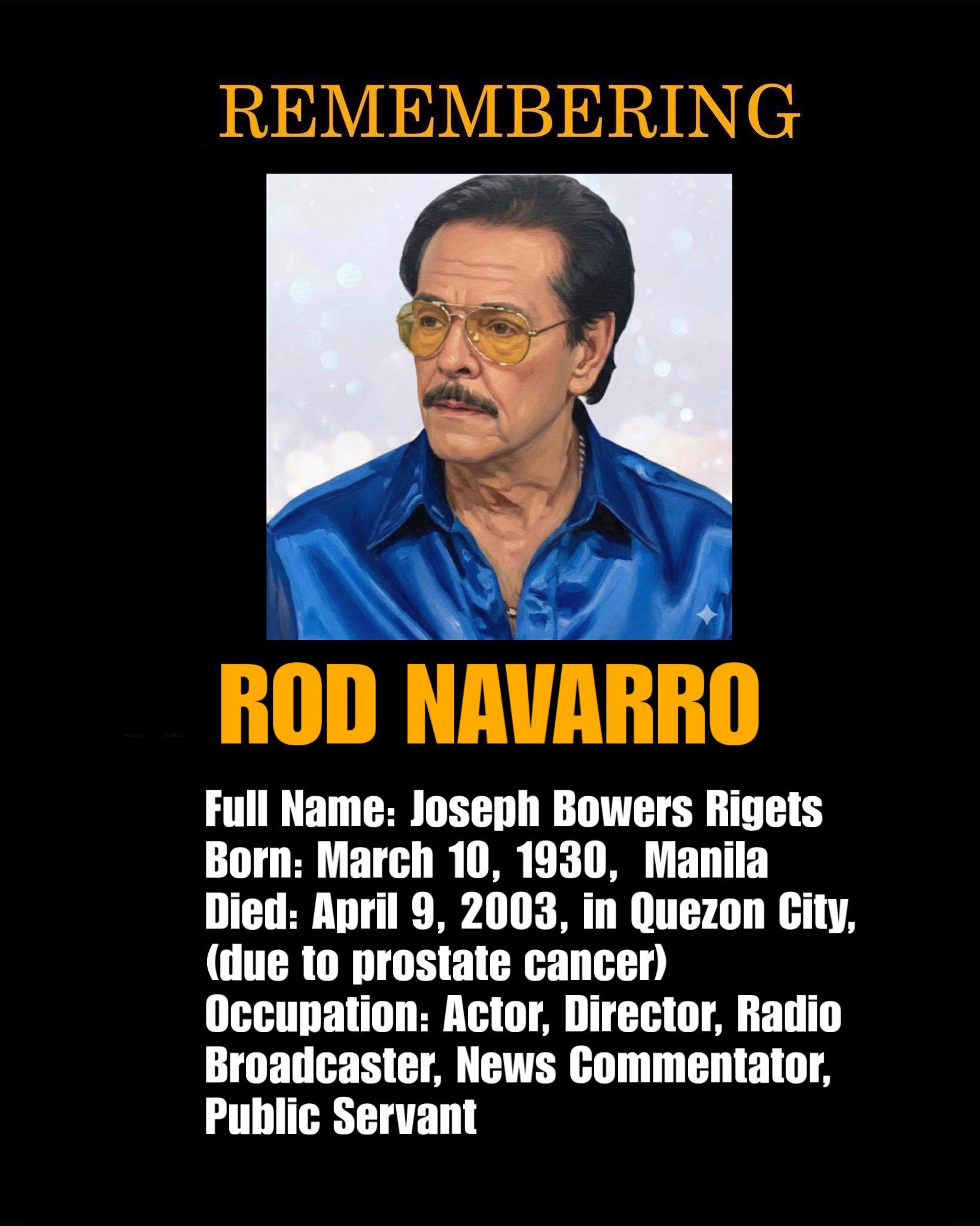 Remembering: Rod Navarro... - Philippine Showbiz Moments | Facebook