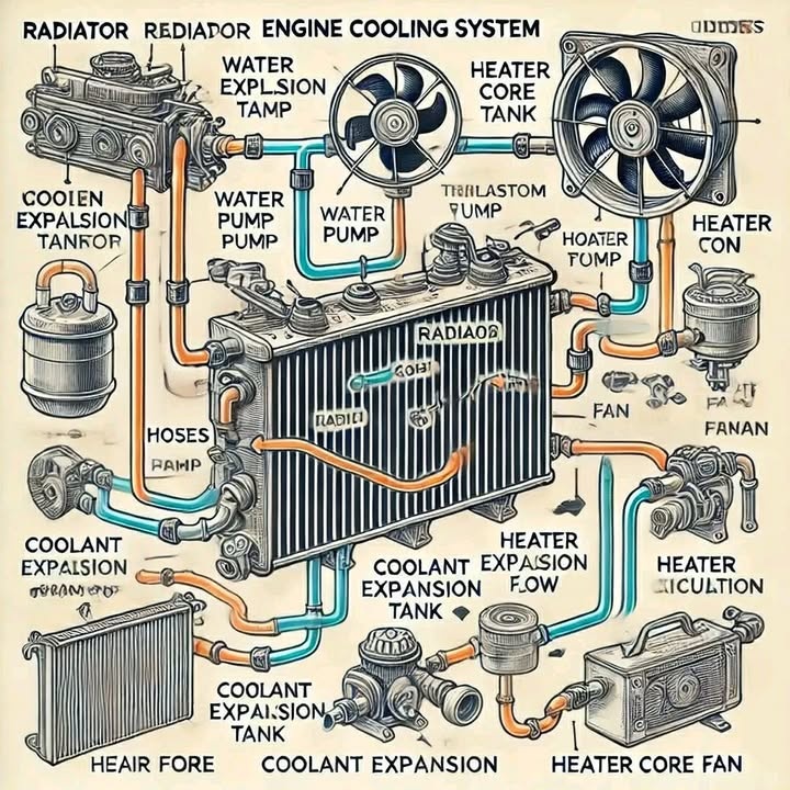 Electricalgram - This diagram illustrates the engine cooling system in ...