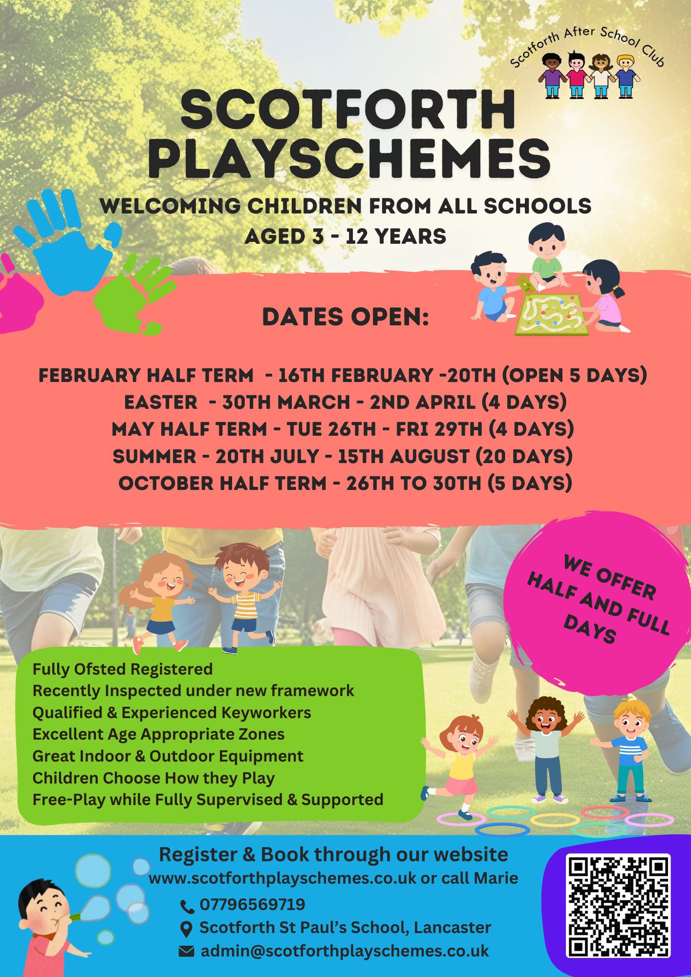 Bookings are now open... - Scotforth Holiday Playscheme | Facebook