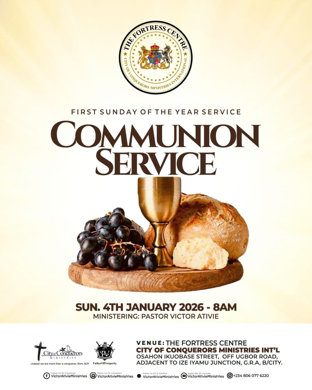 Victor - Glory to God in the highest; It's the first Sunday of the year ...