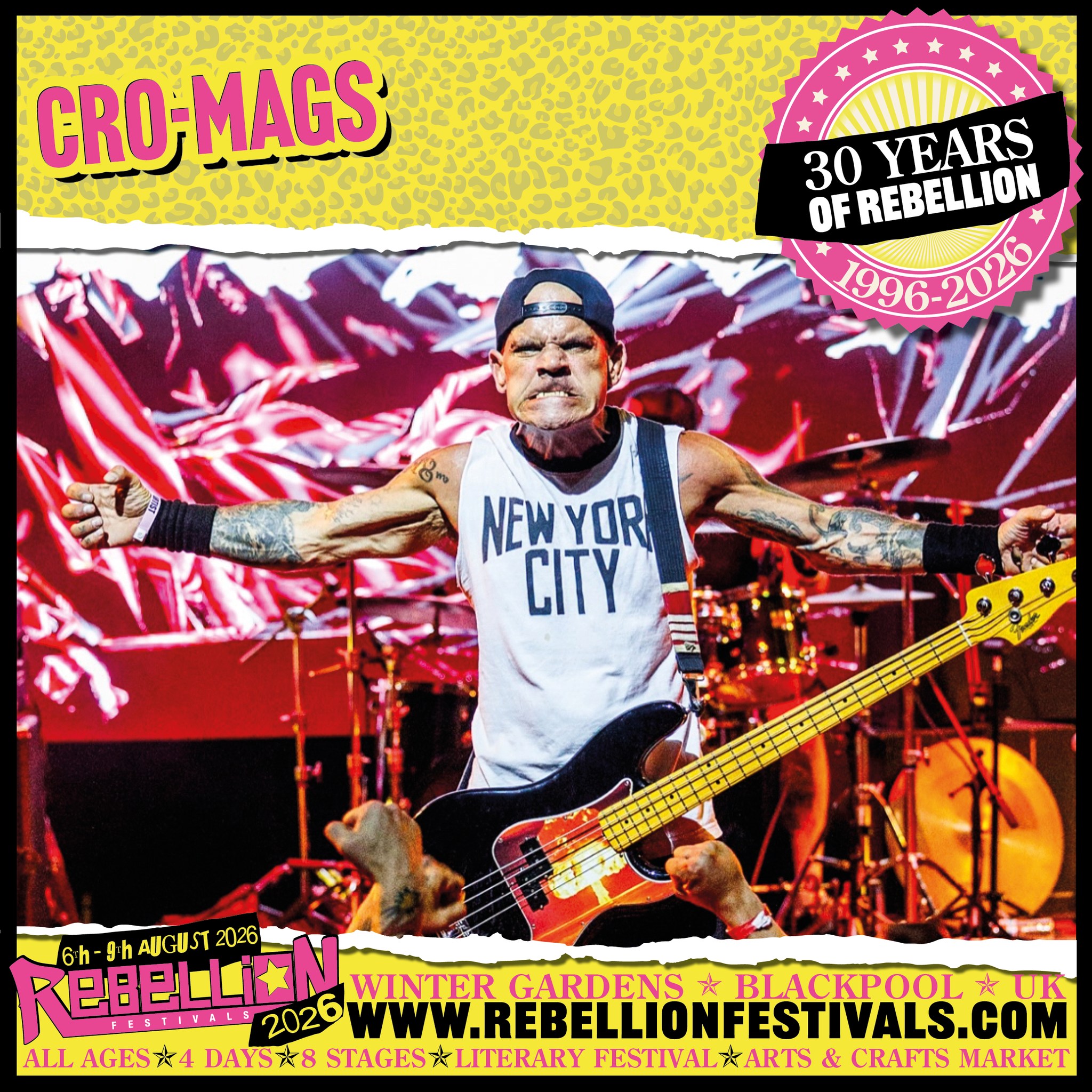 CRO-MAGS - Rebellion 2026 confirmed Legendary New York Hardcore