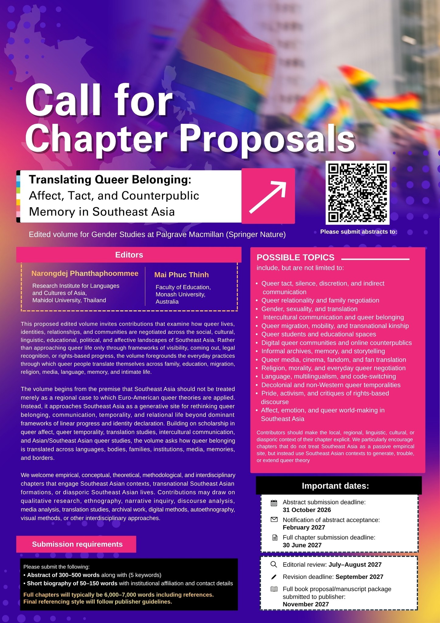 ? Call for Chapter Proposals ? Translating Queer Belonging 