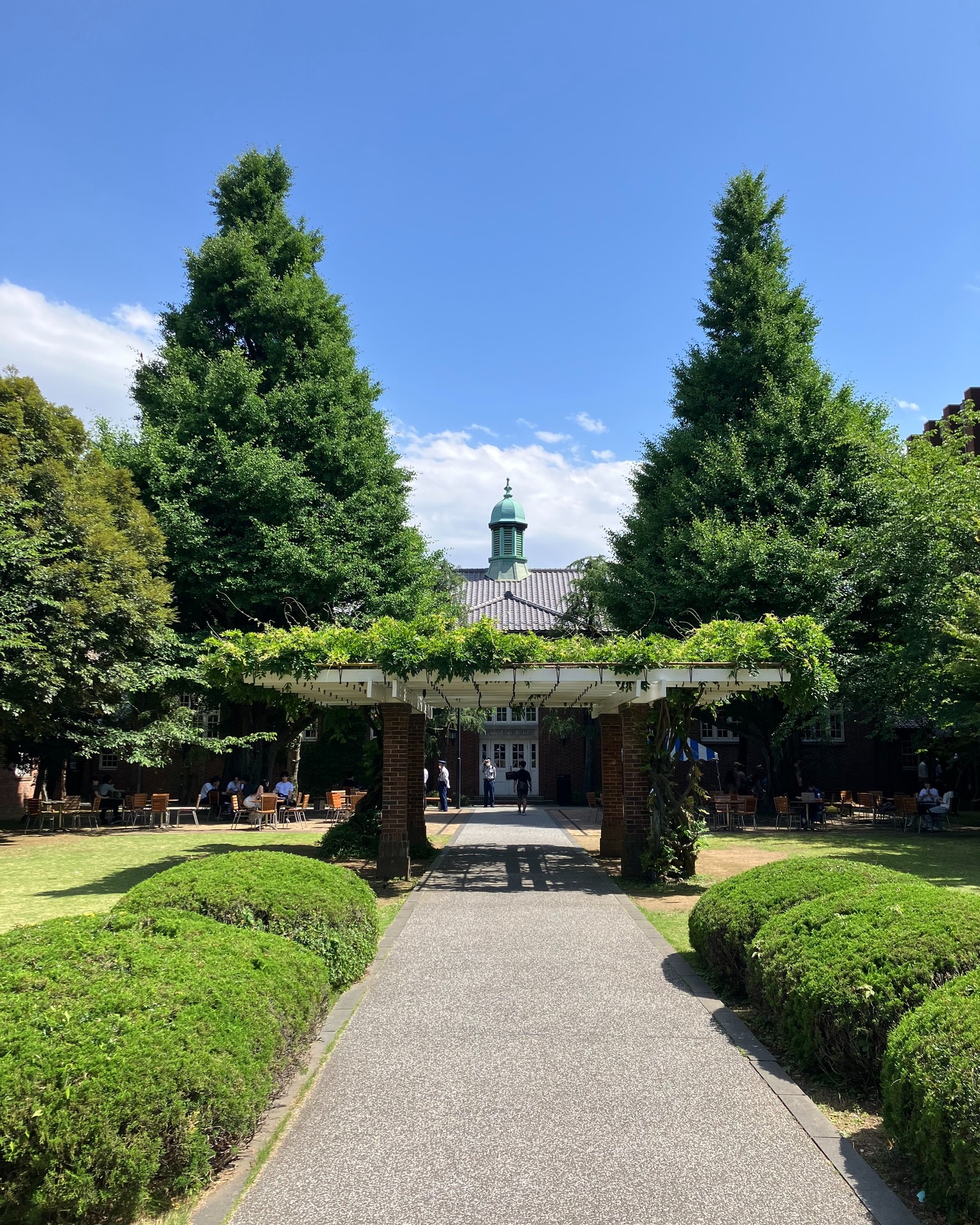 池袋キャンパスの初夏の風景をお届けします? 伝統ある赤レンガの校舎 