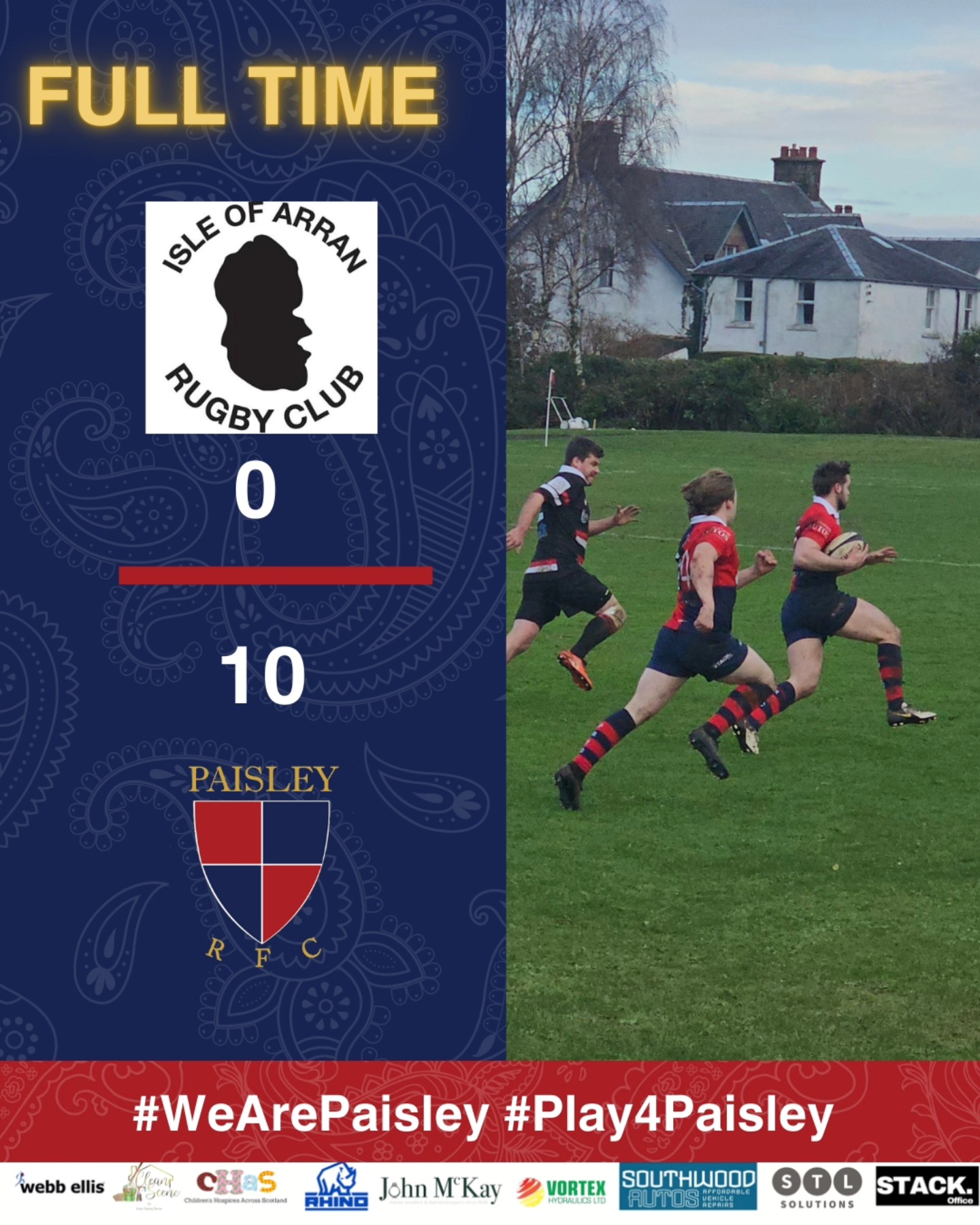🏉 WE ARE OFF TO THE FINAL! 🏉... - Paisley Rugby Football Club | Facebook