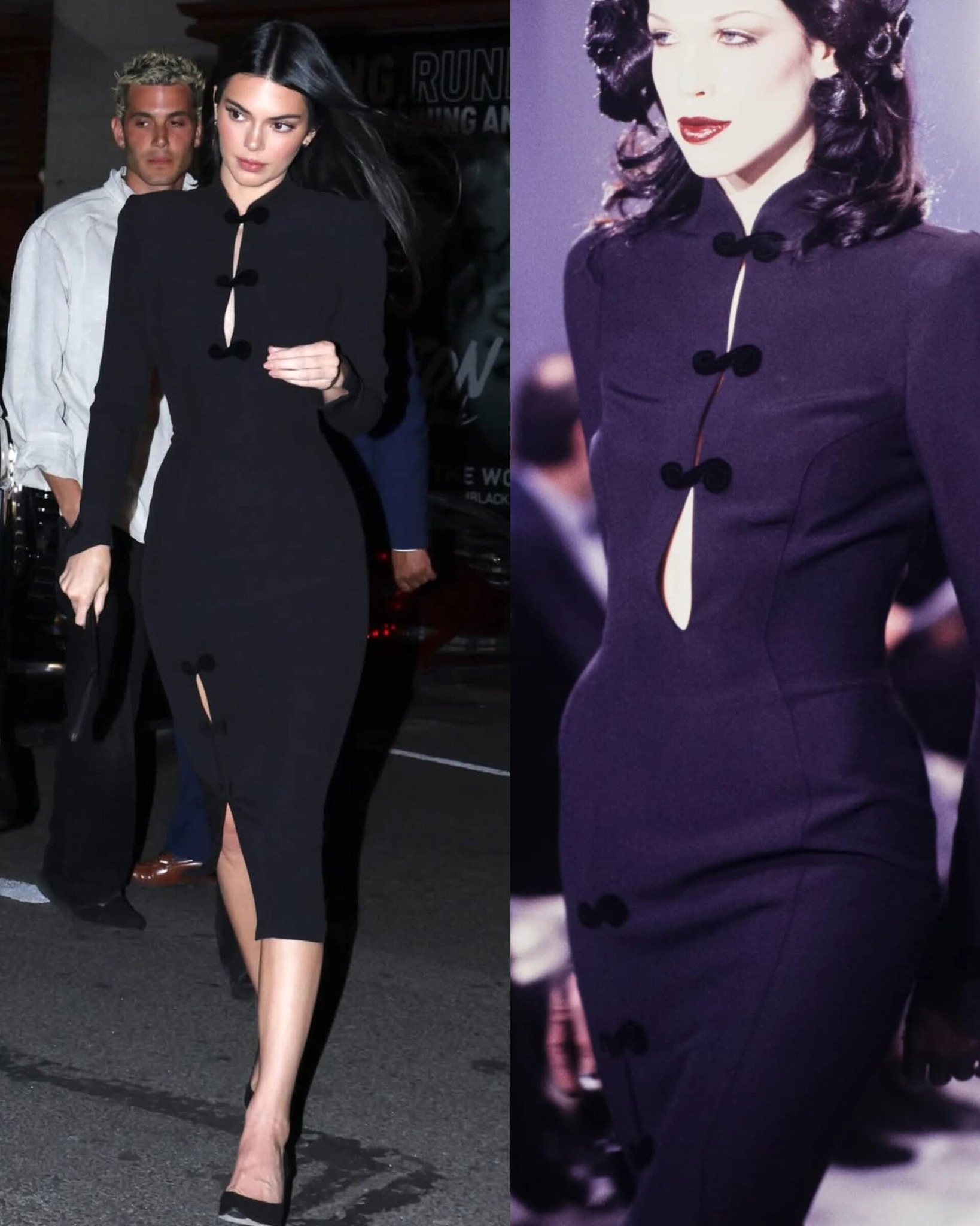 Kendall Jenner wears vintage Thierry Mugler dress
