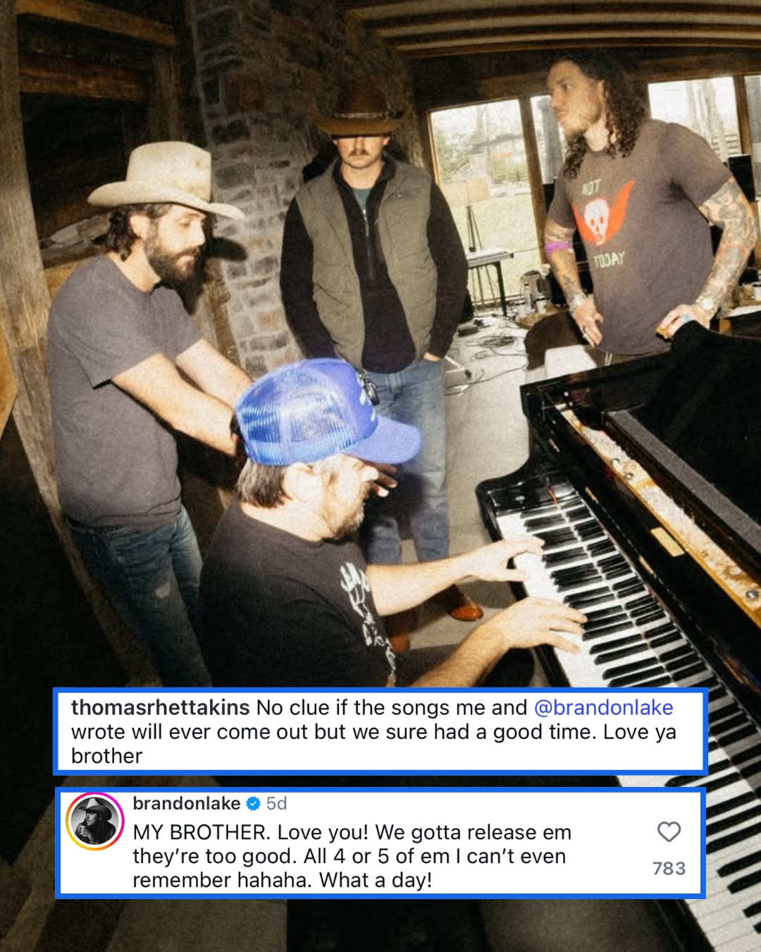 Music - Thomas Rhett and Brandon Lake have written a few songs together ...