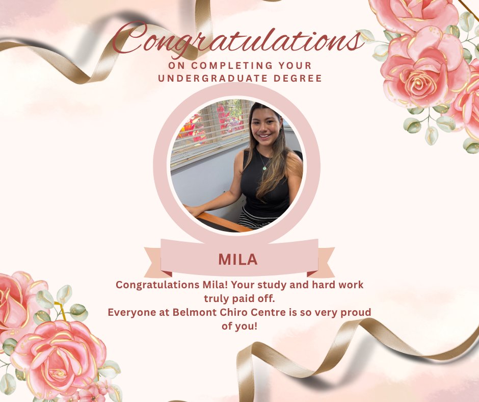 🎓 Congratulations, Mila! 🎉... - Belmont Chiropractic Centre | Facebook