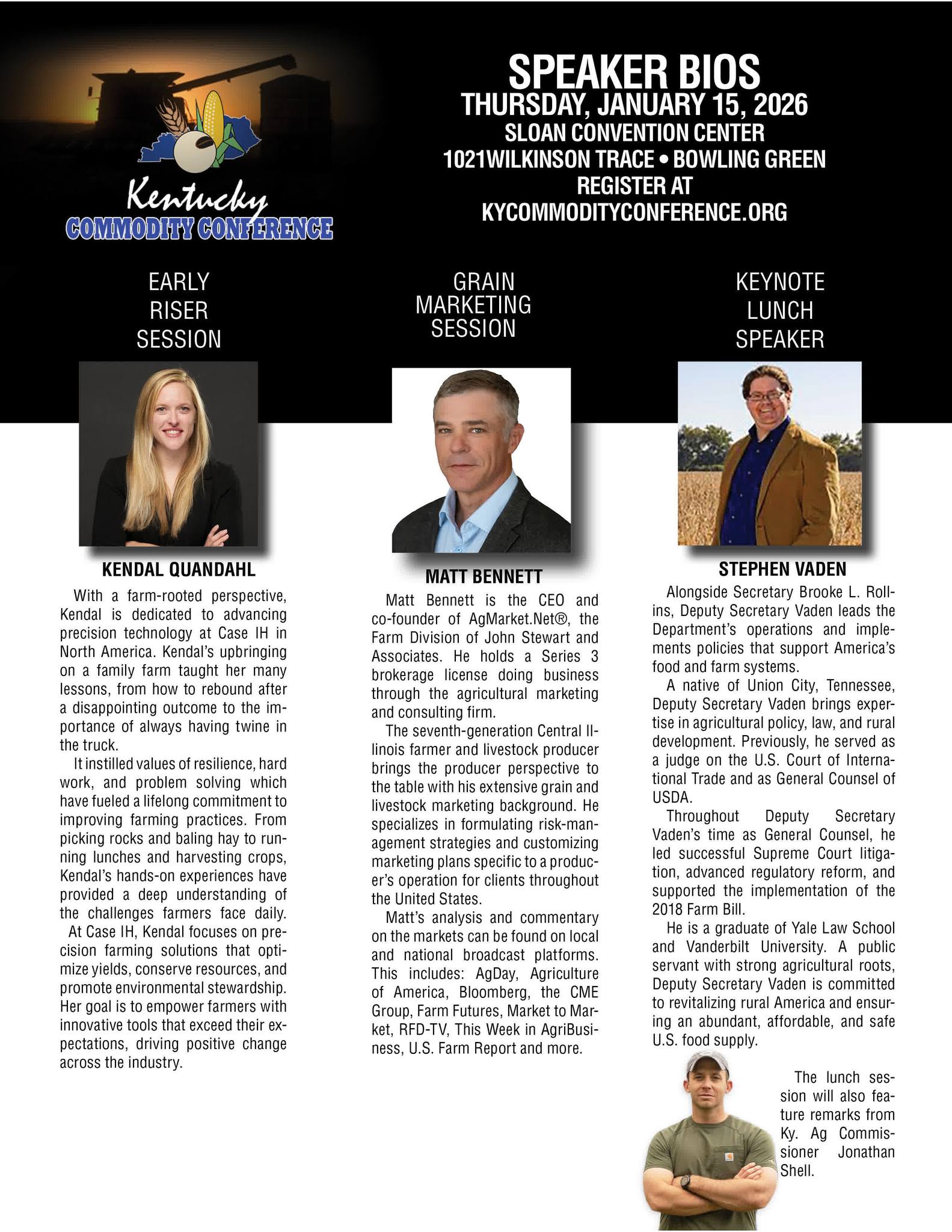 Kentucky - The 2026 Kentucky Commodity Conference has some impactful ...