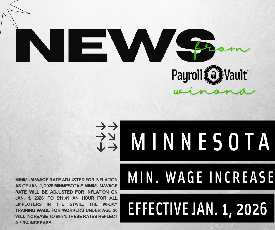 Payroll - 📢 Minimum Wage Update for 2026 — Are You Ready? Minnesota’s ...
