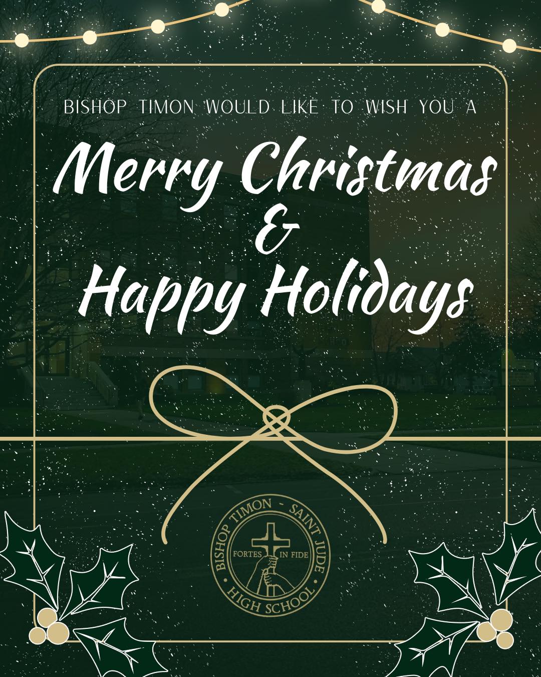 Bishop - Merry Christmas from Bishop Timon. As we celebrate the birth ...