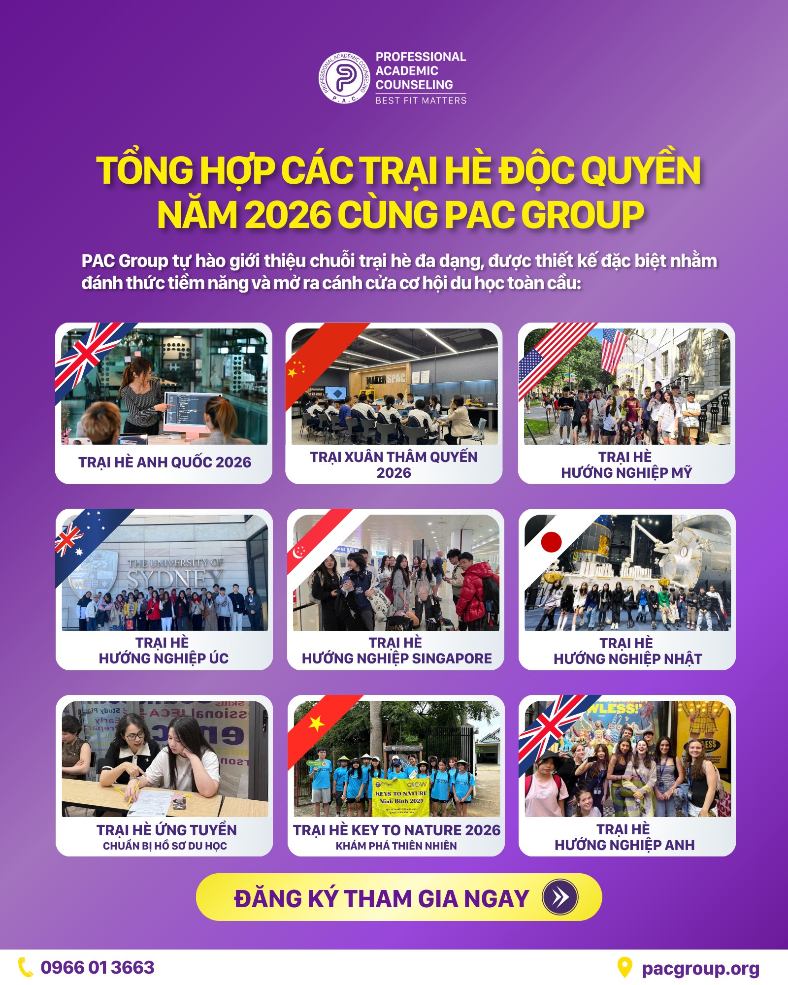 PAC - 🔥TỔNG HỢP CÁC TRẠI HÈ ĐỘC QUYỀN NĂM 2026 CÙNG PAC GROUP🔥 🍀Năm ...