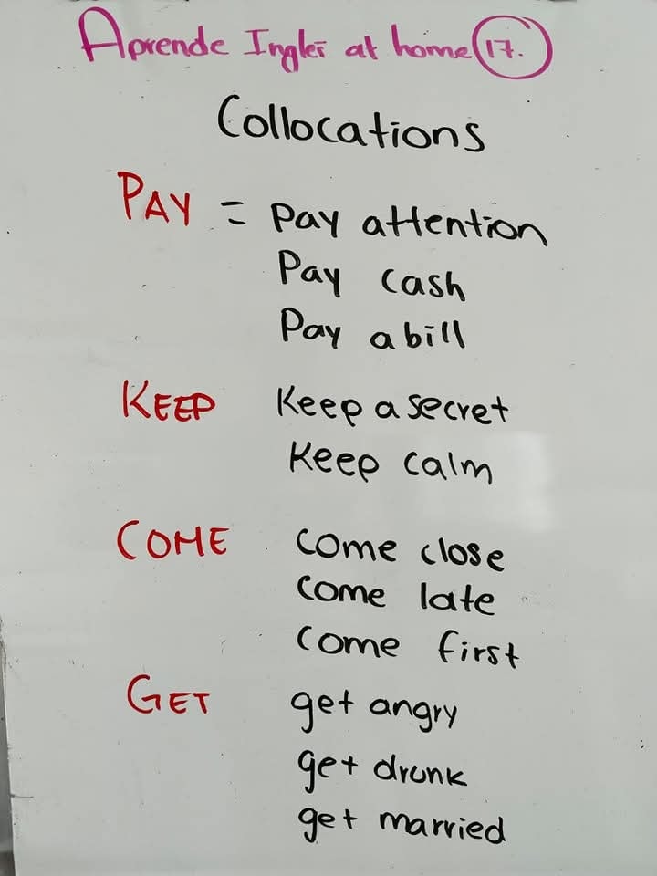 Aprende - 💙 collocations #fblifestyle #inglesfluente #inglesrapido # ...