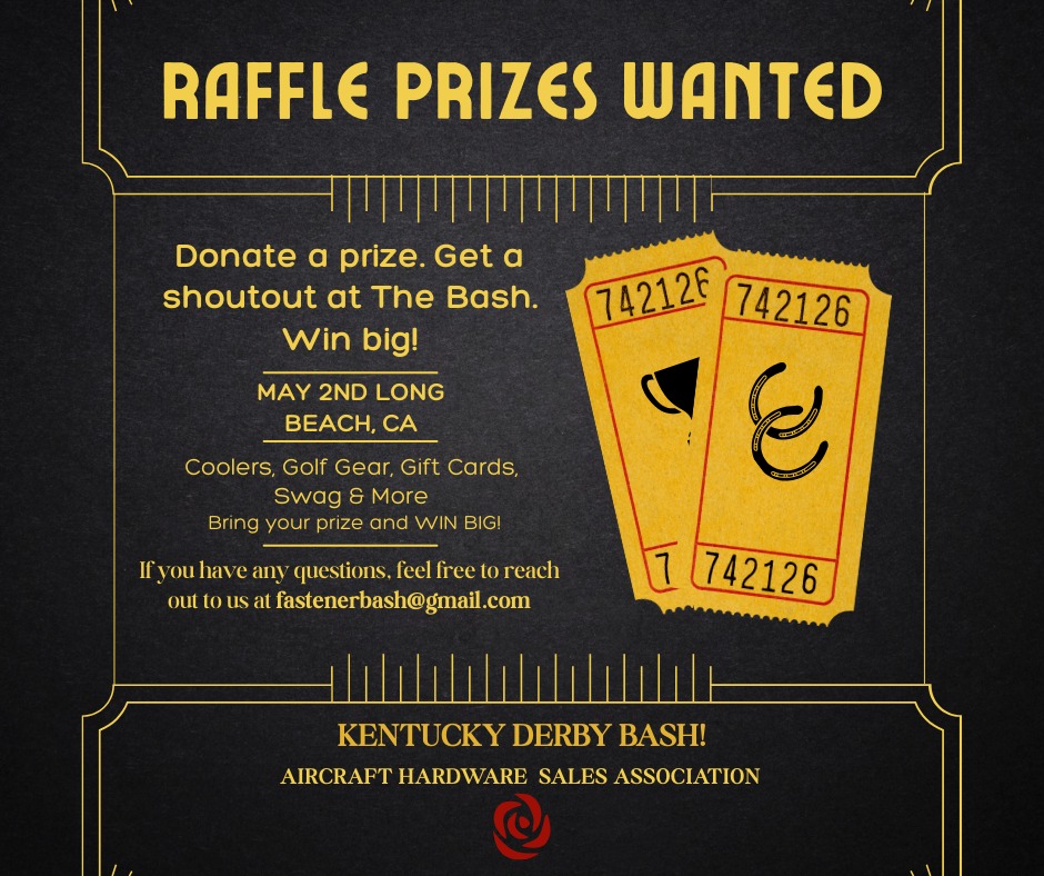 🎟️ RAFFLE PRIZES WANTED 🎟️ Coming to... - Parker Fasteners | Facebook
