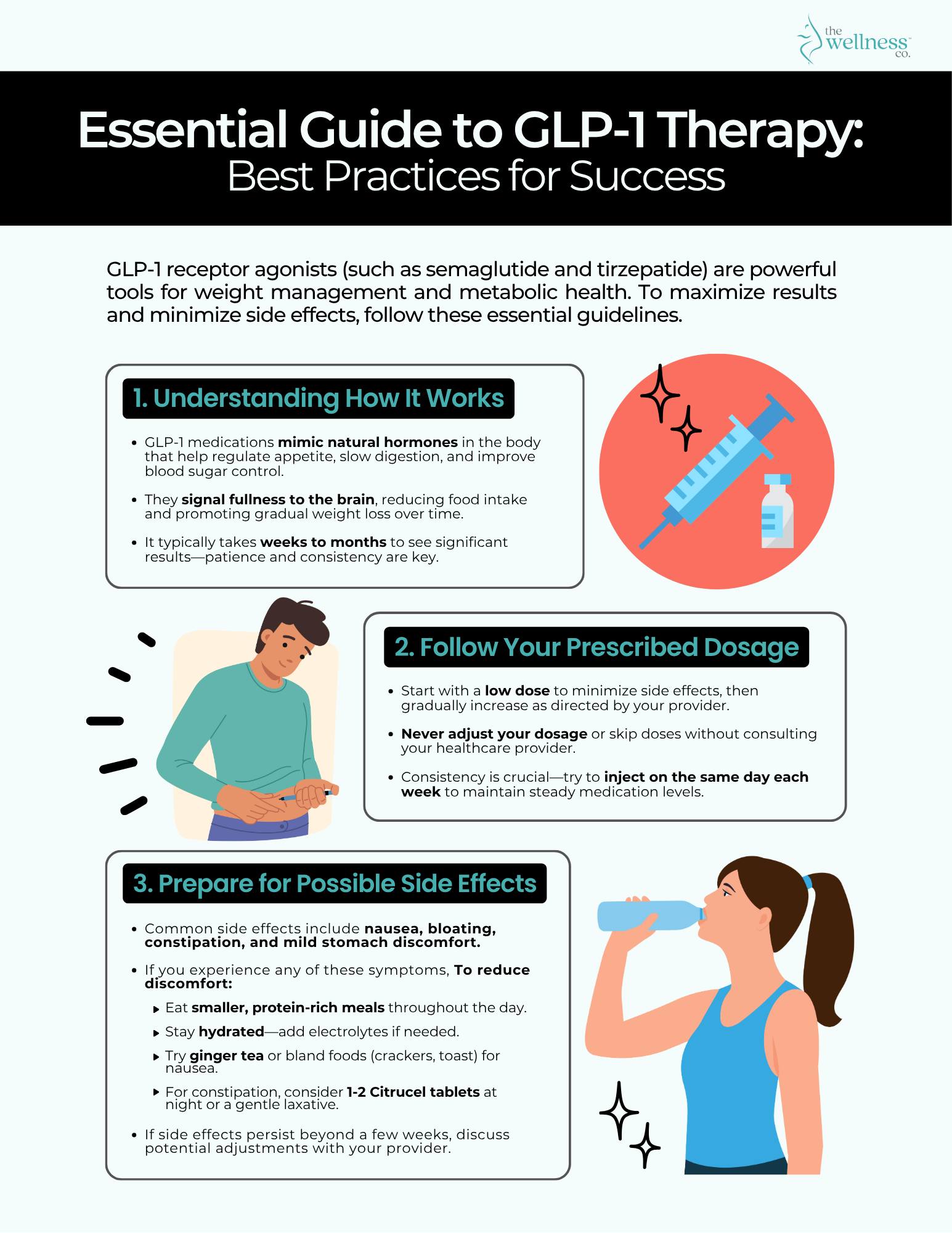 GLP-1 medications are revolutionizing weight loss. But what should you know about their potential side effects? Find out more in our latest blog post! https://wix.to/2KeyUNF #GLP1 #weightlossmanagement #HealthAwareness