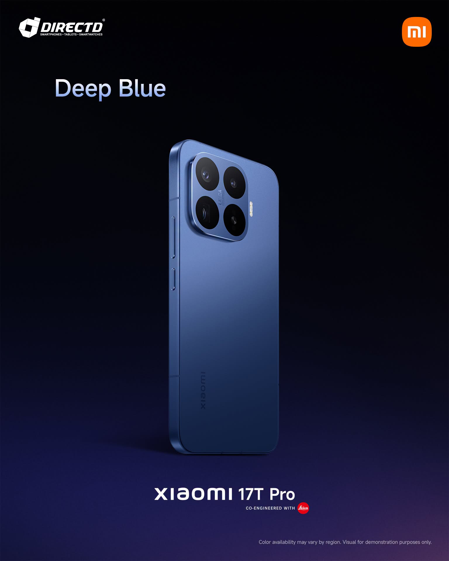 Xiaomi17TPro arrives in three all new signature colors: Deep Blue 