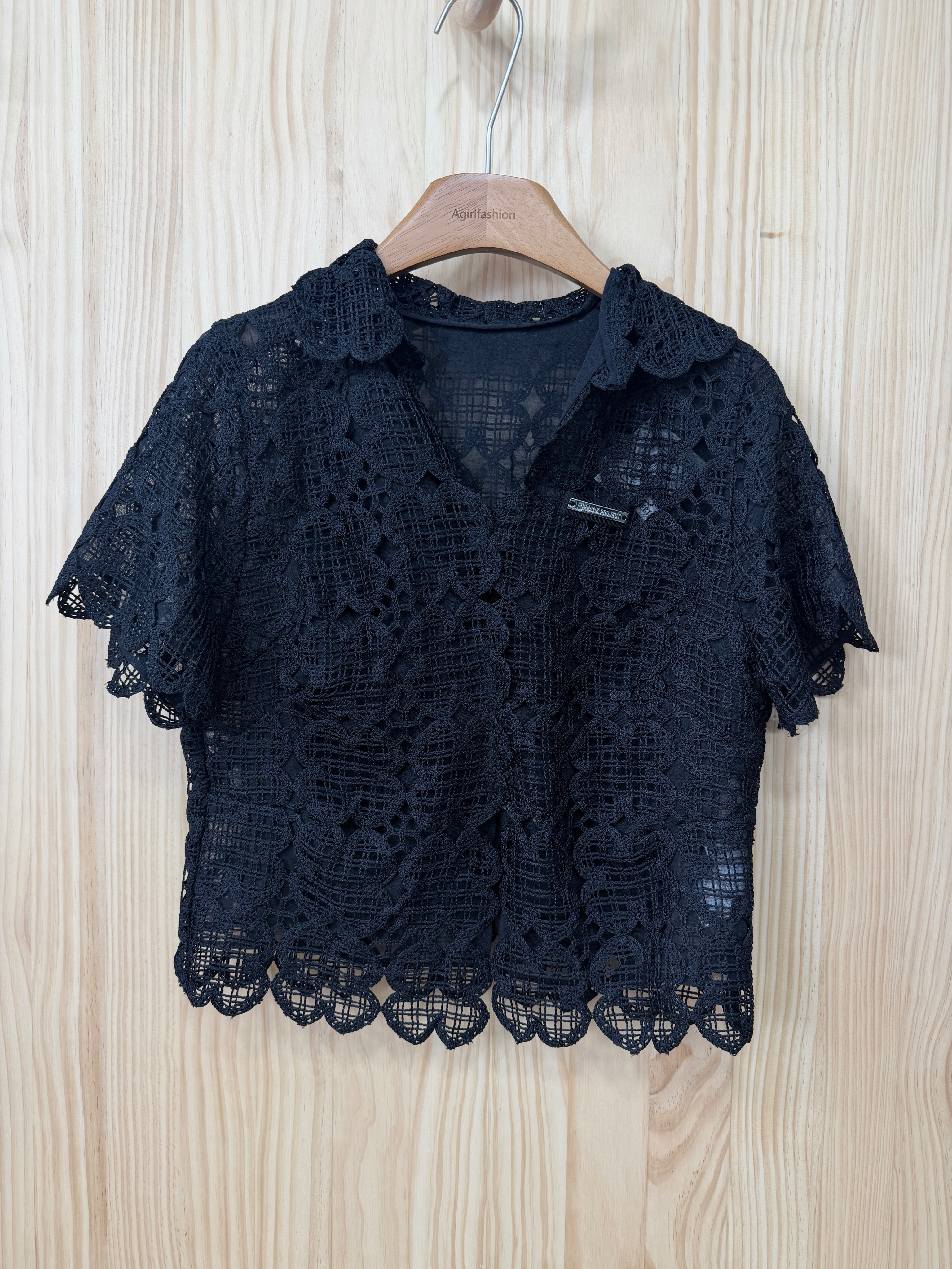 PRANK PROJECT Scallop Clover Lace Top 喱士短袖Top ?? 胸37” 長 