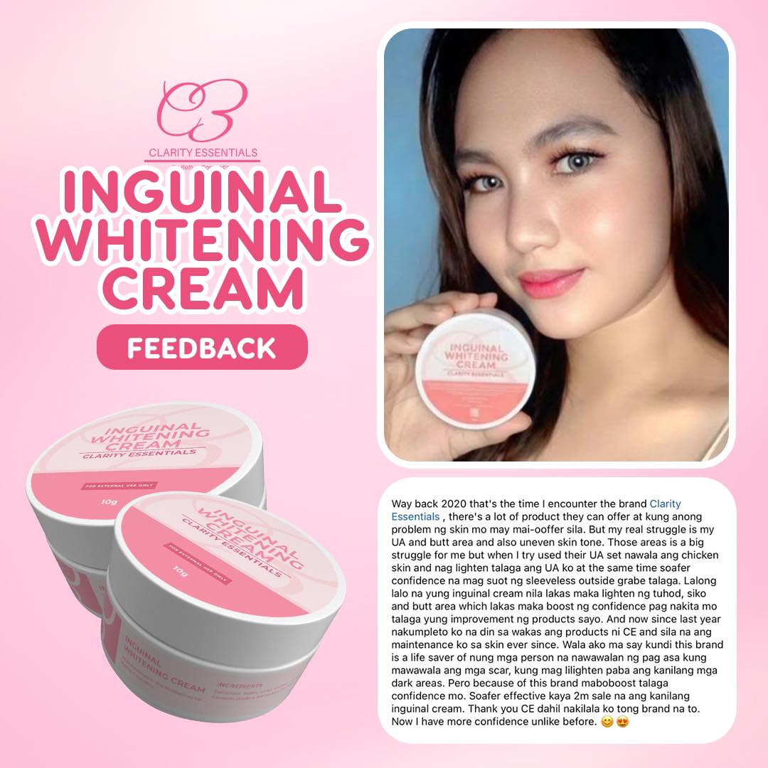 Reveal a more even-looking skin tone with our Inguinal Whitening Cream. Designed to support your skincare routine for softer, smoother, and visibly brighter skin.💕😍 Link here 🛒🛍️ Tiktok 👉🏻 https://vt.tiktok.com/ZSHoEtuxrDq1d-8prxZ/ Shopee 👉🏻