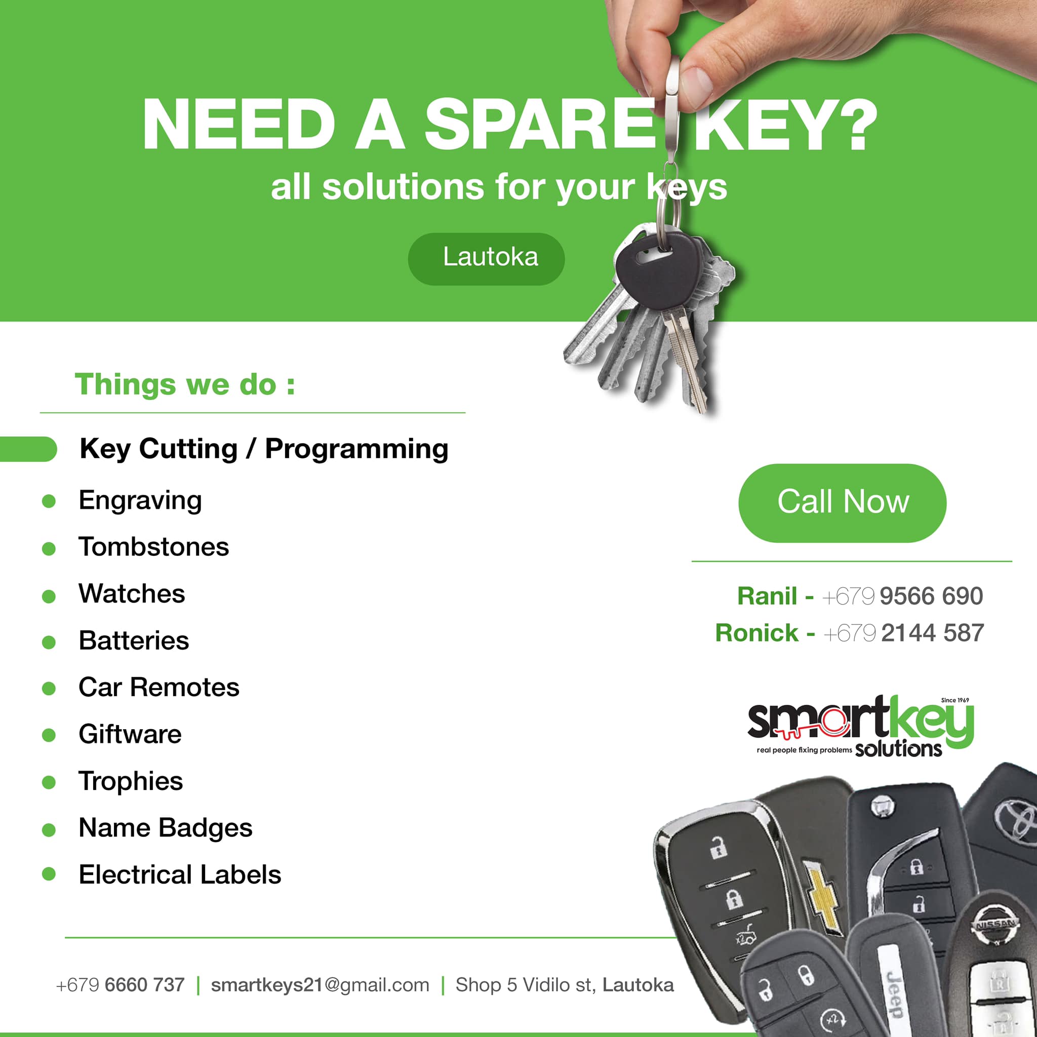 Do you have a spare key⁉️ We provide... - Smart Key Solutions