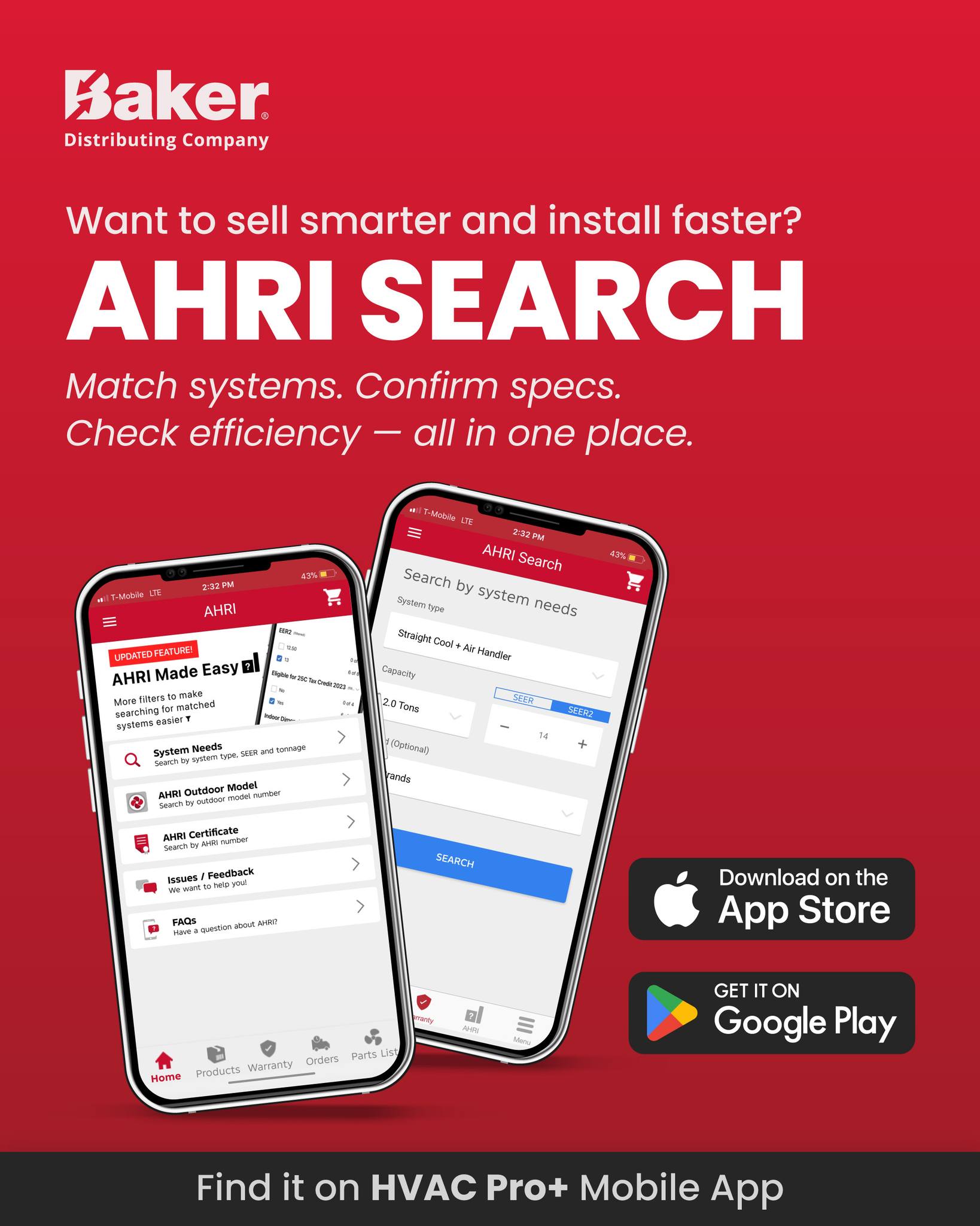 Baker - 💡 AHRI Search puts everything you need in your pocket. Match ...