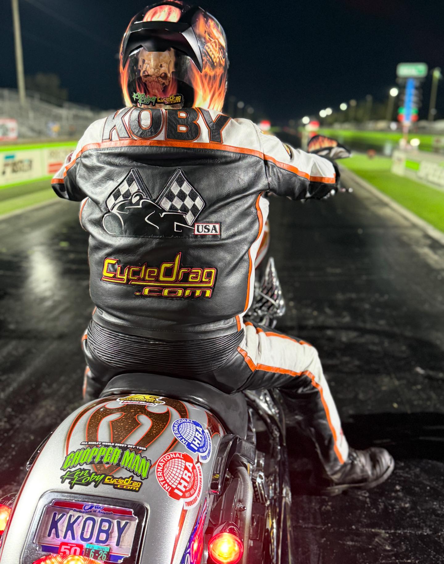Nobody ever said drag racing a chopper would be easy. This guy