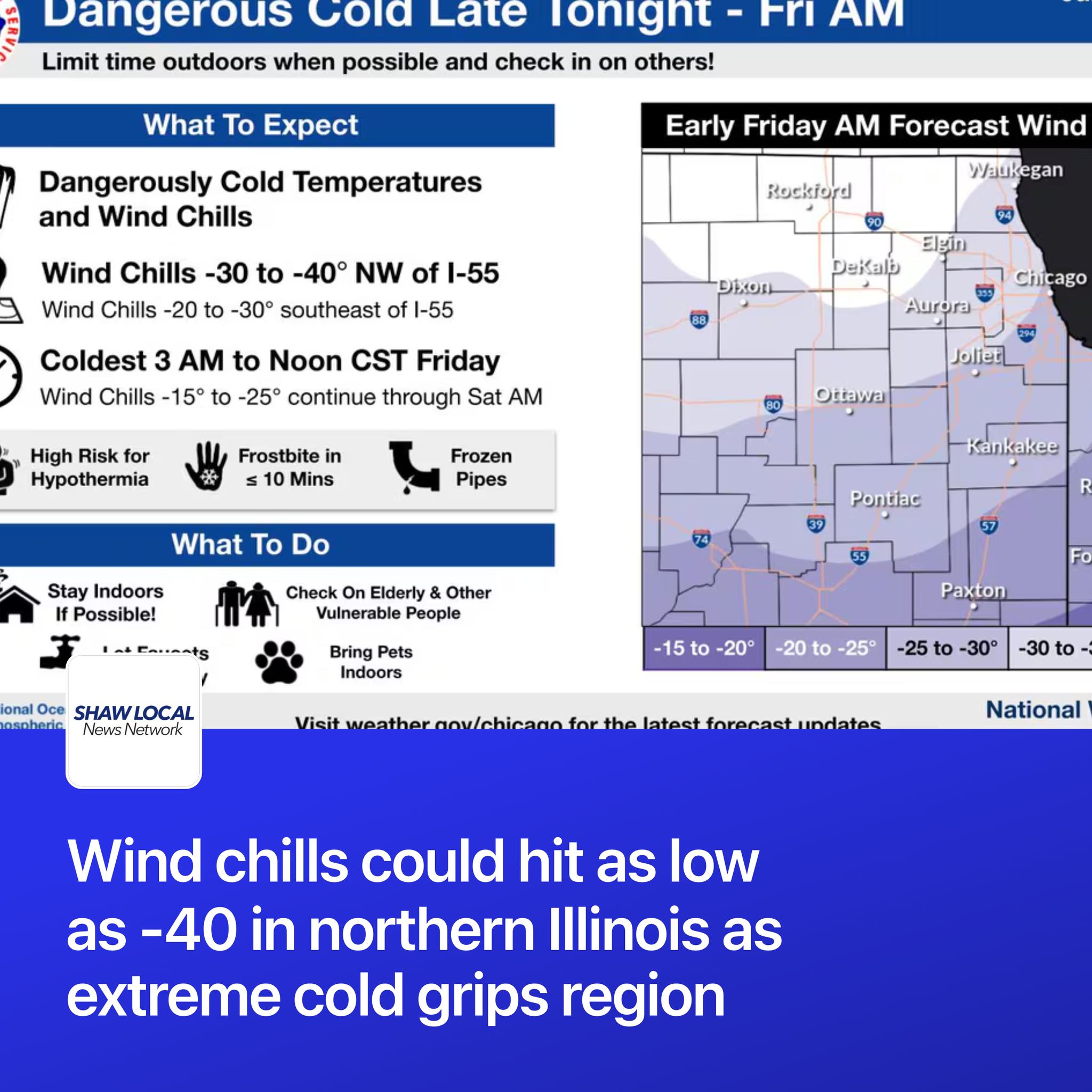 La - An Arctic blast will send wind chills plunging overnight. The ...