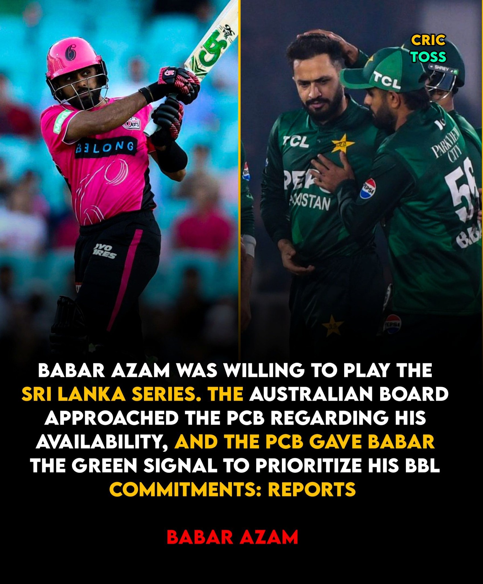 The CricToss - Babar Azam was willing to play the Sri... | Facebook