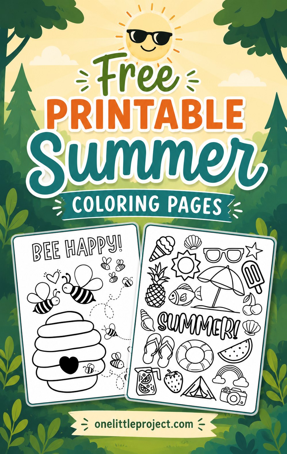 Celebrate the relaxing days of summer with our summer coloring