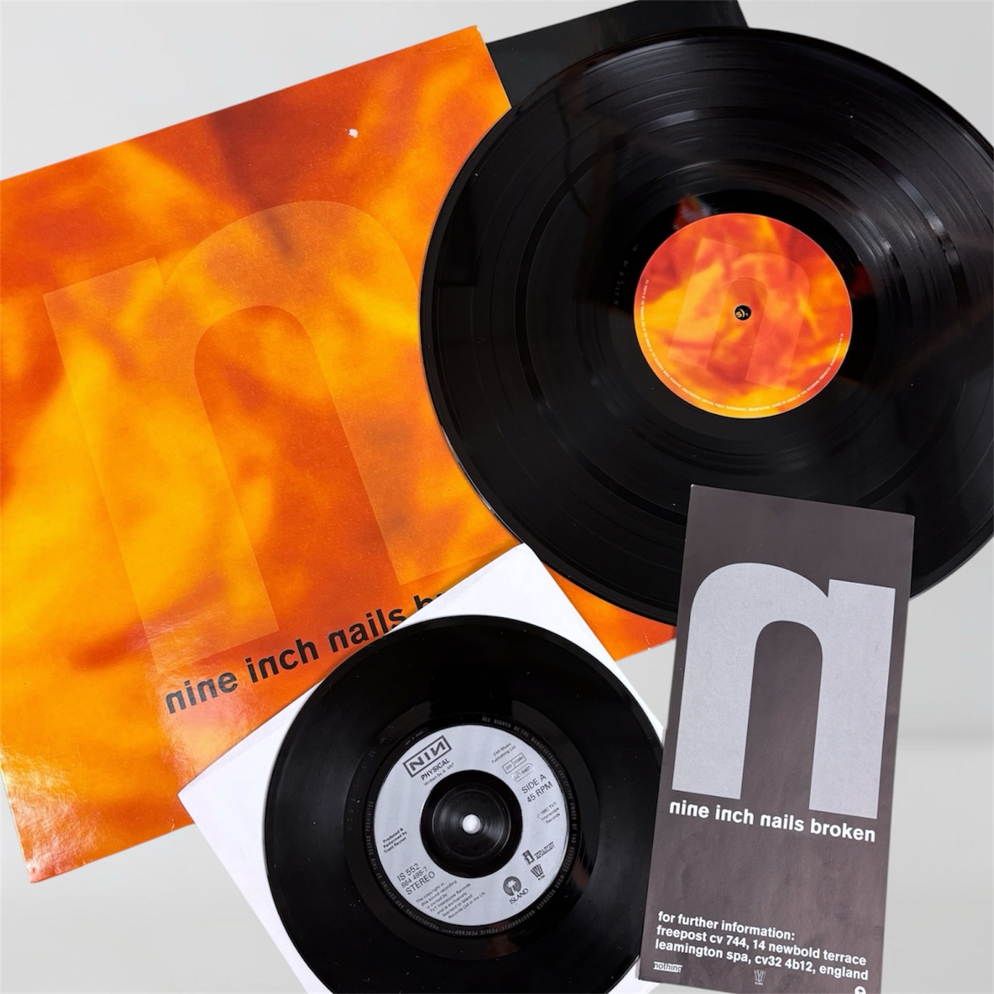 1992 Nine Inch Nails Broken 12” EP + 7” Single + Promo Leaflet