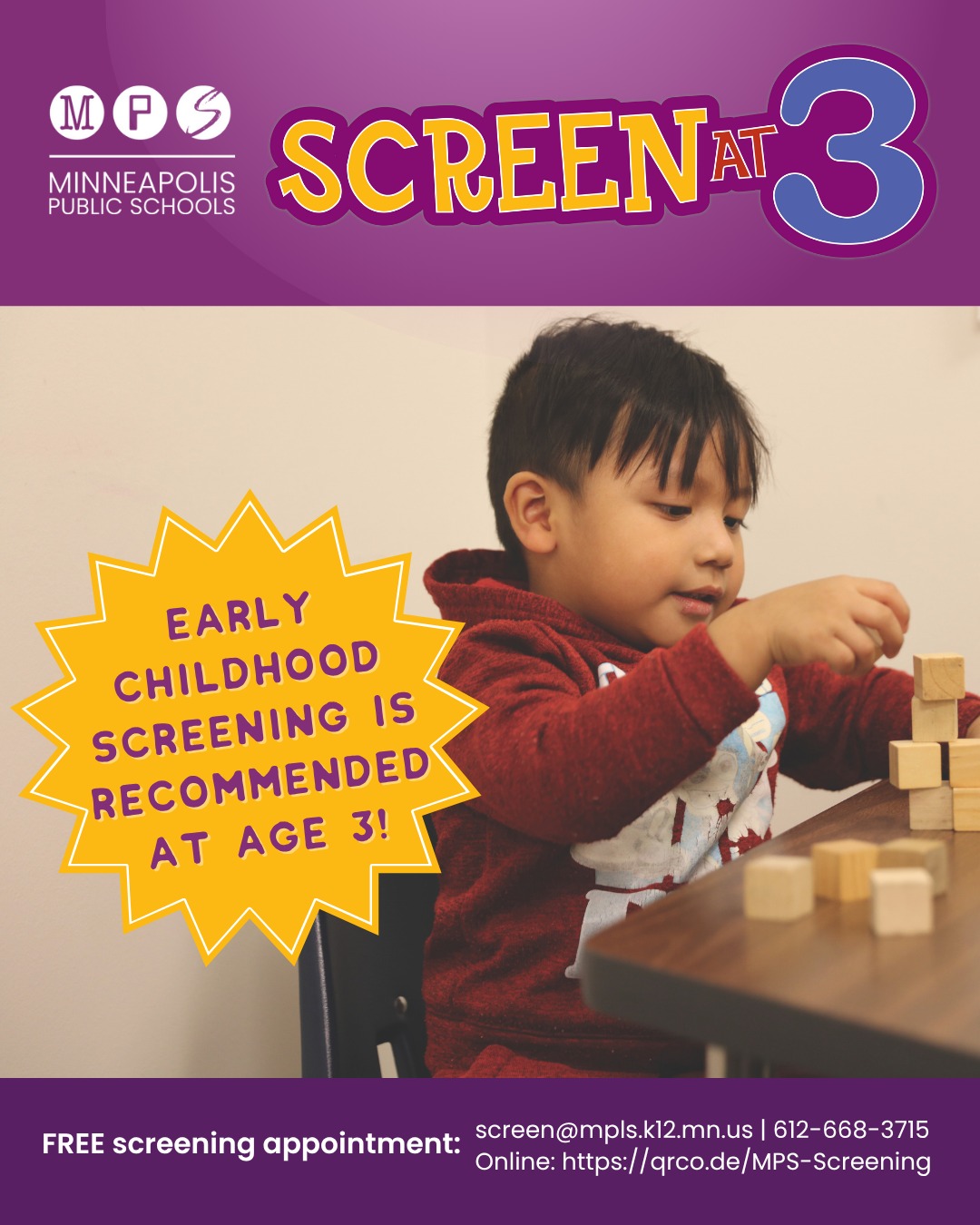 Minneapolis - Early Childhood Screening is a check-up on how your child ...