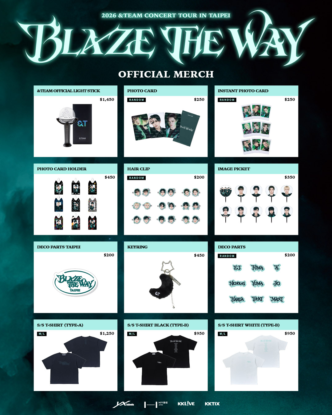 ▶︎ 2026 &TEAM CONCERT TOUR 'BLAZE THE WAY' IN TAIPEI #官方周邊
