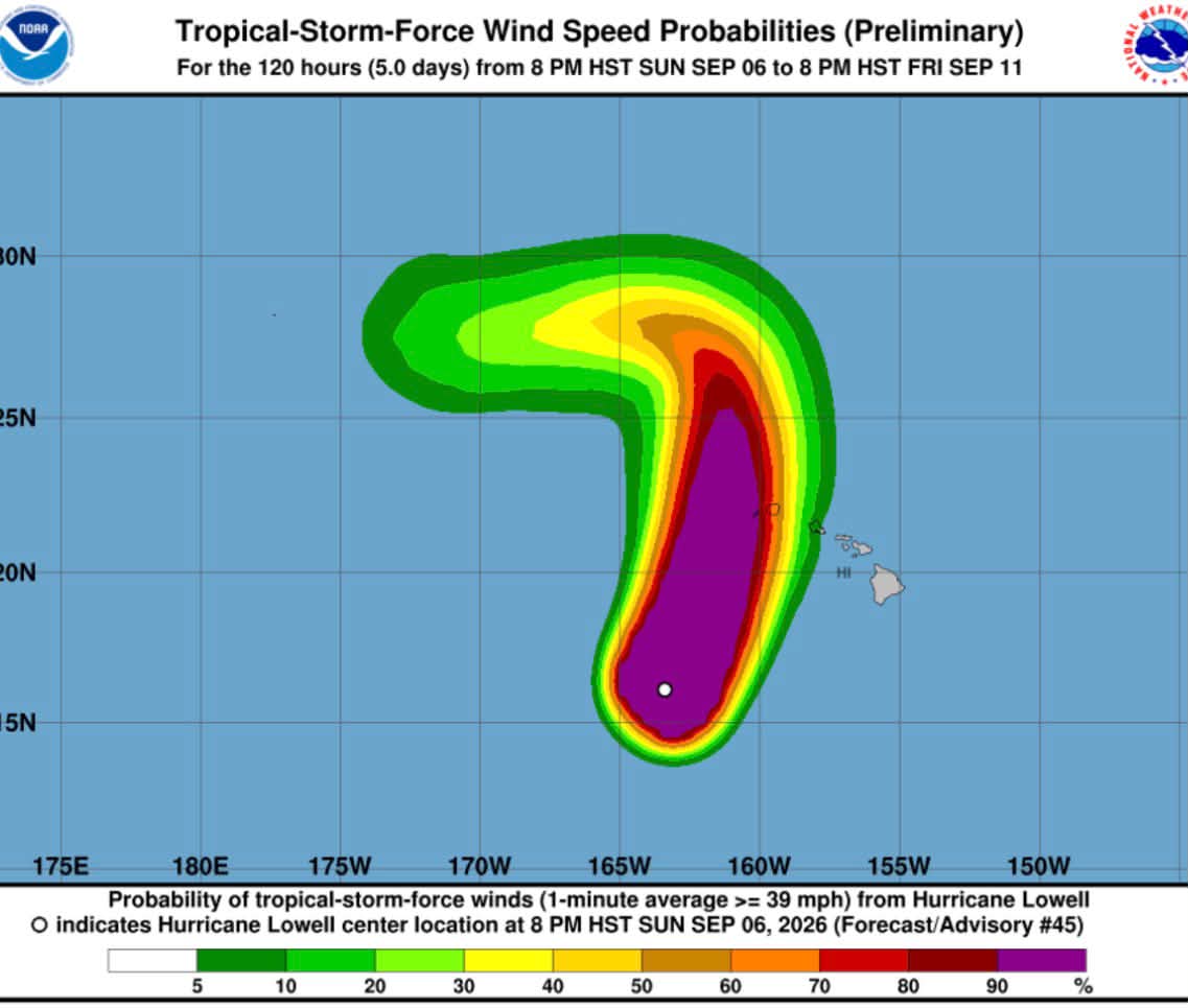 Hurricane warning issued for Kaua'i and Ni'ihau amid Tropical