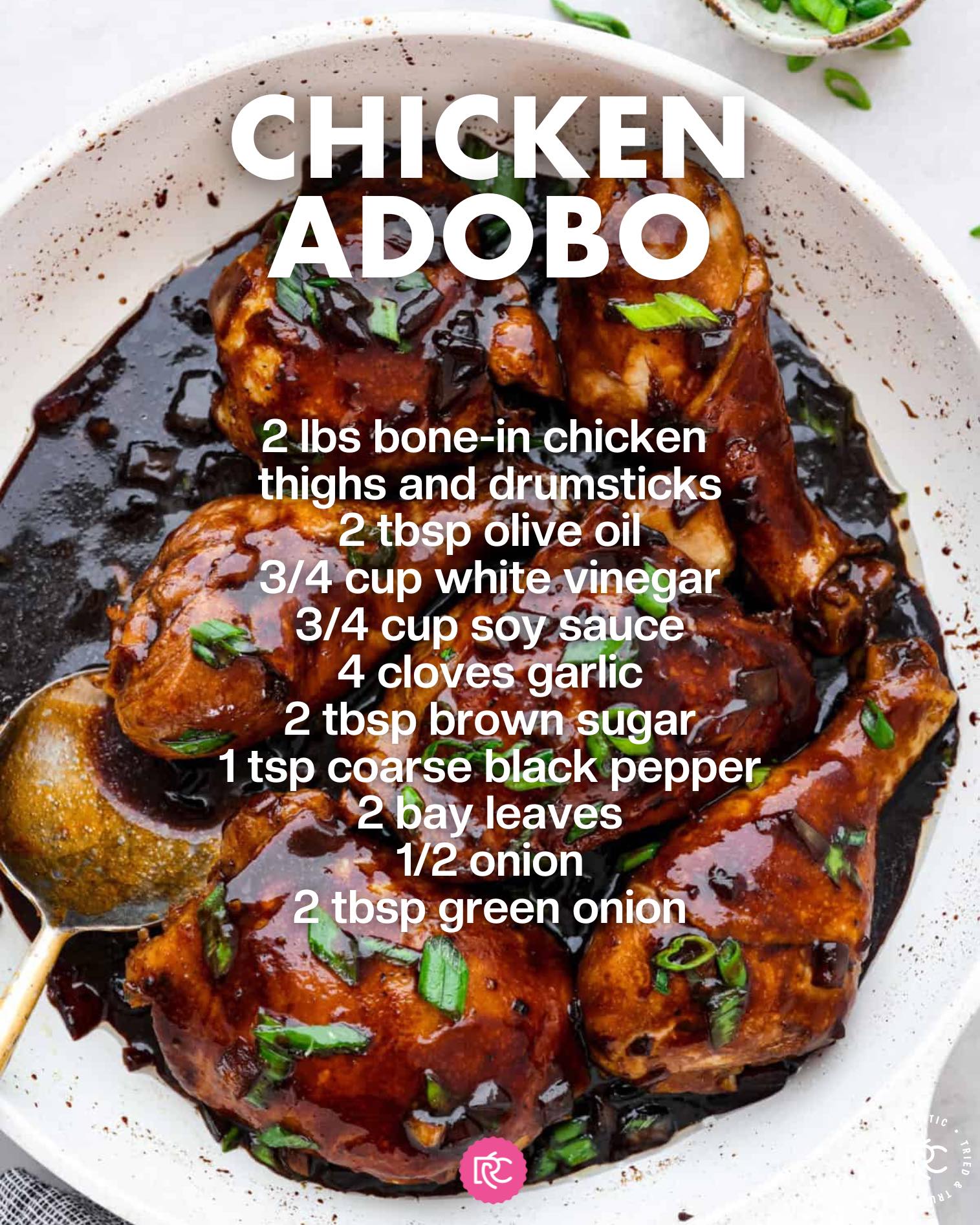 The Recipe - Chicken Adobo is a tangy, salty, sweet, and spicy Filipino ...