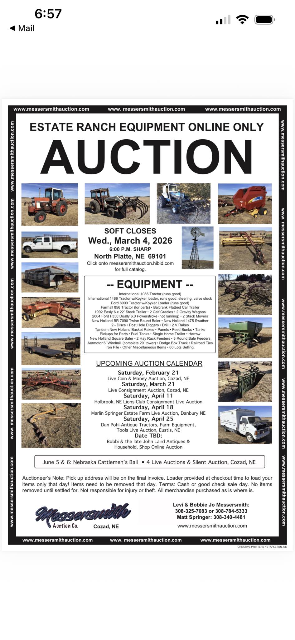 Messersmith Auction Co added a... - Messersmith Auction Co