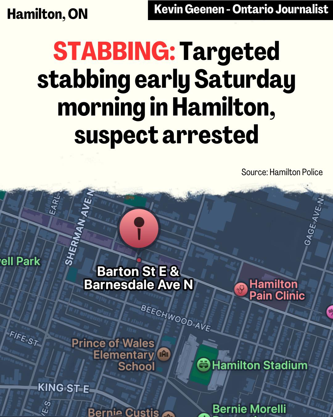 Kevin - HAMILTON - STABBING - Hamilton Police continue to investigate ...