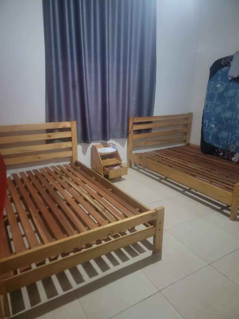 Byona- 2 Beds-40k each Blue Mattress- 50k TV stand-30k - Beds & Bed ...