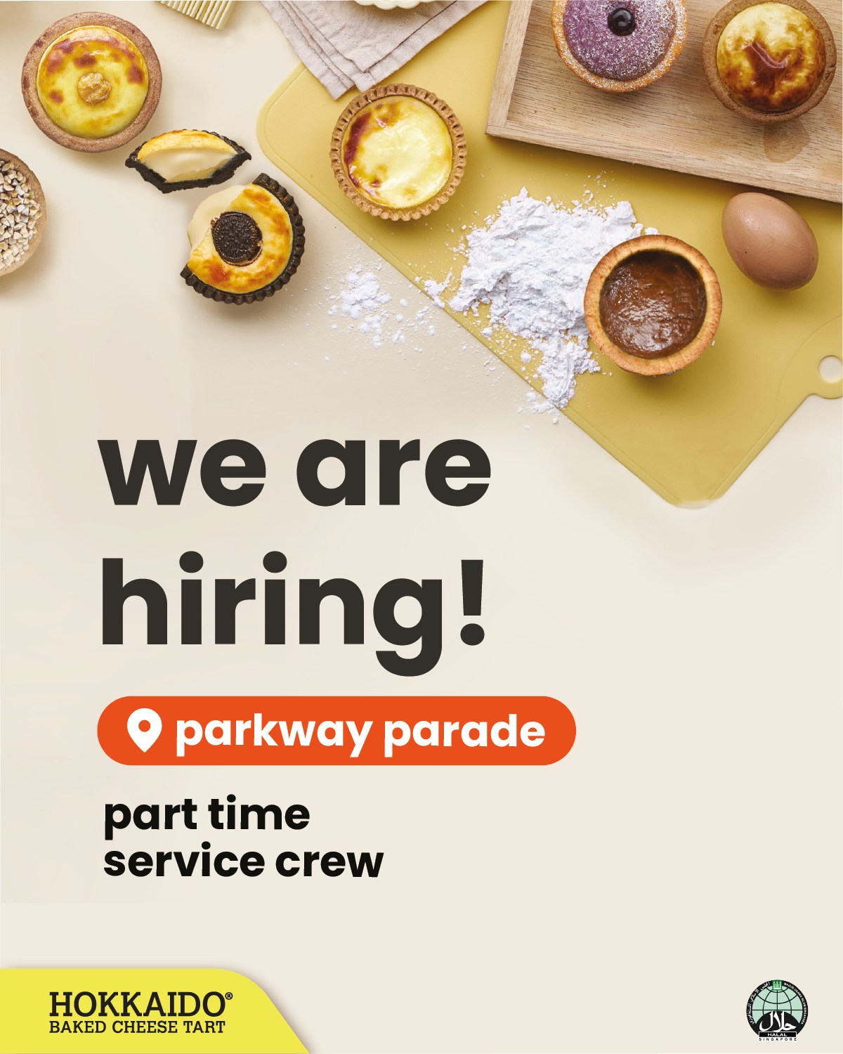 We’re hiring at Parkway... - Hokkaido Baked Cheese Tart SG | Facebook