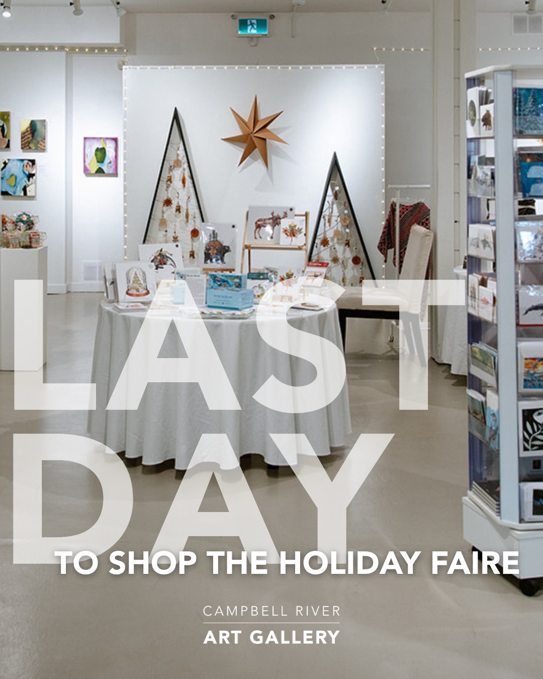 🎉 LAST DAY TO SHOP THE... - Campbell River Art Gallery | Facebook